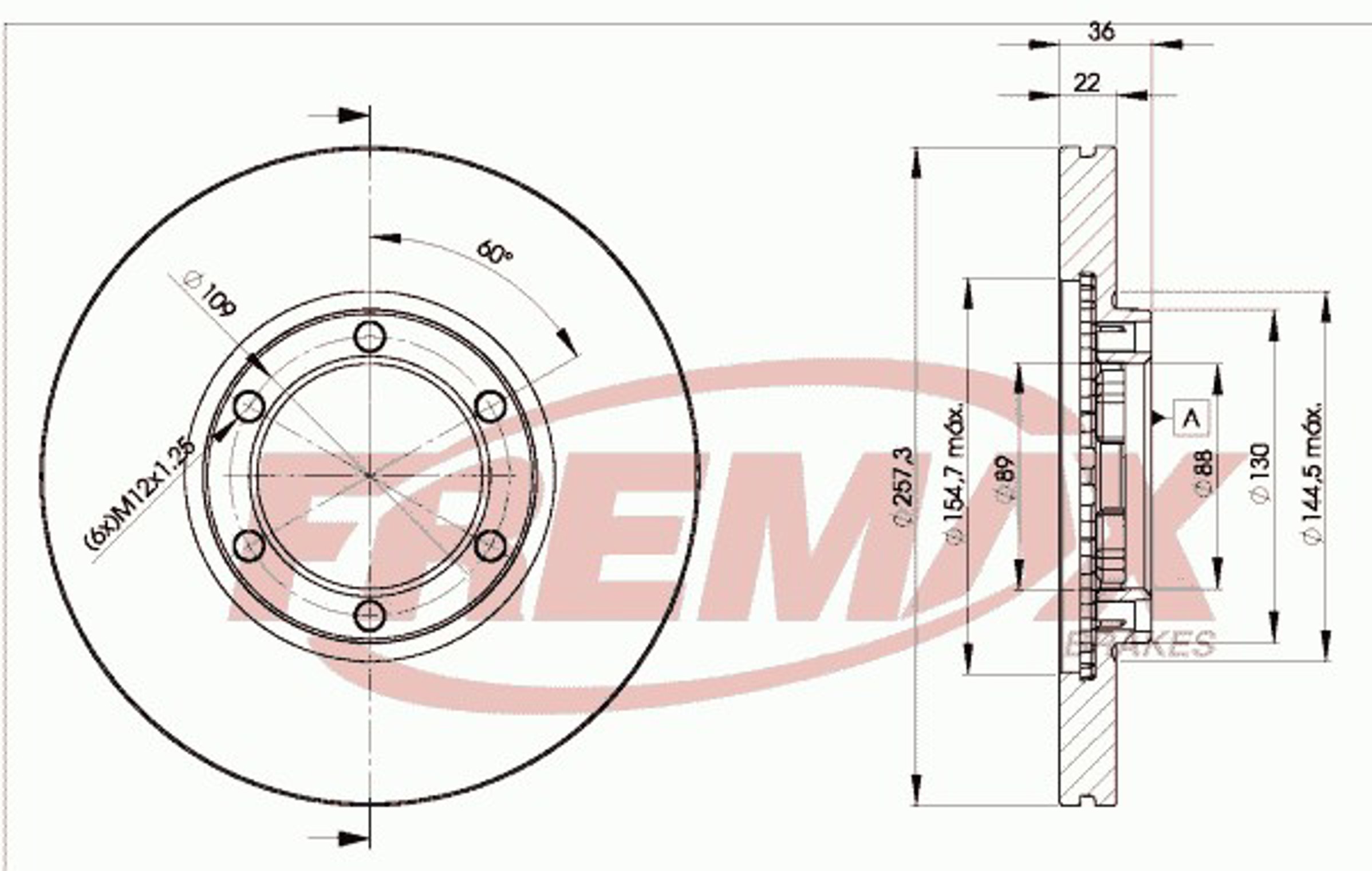 Диск тормозной FREMAX BD-2376