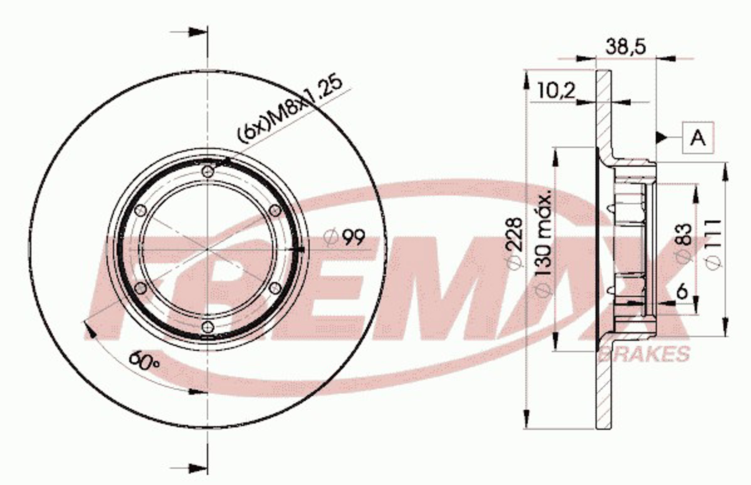 Диск тормозной FREMAX BD-2500