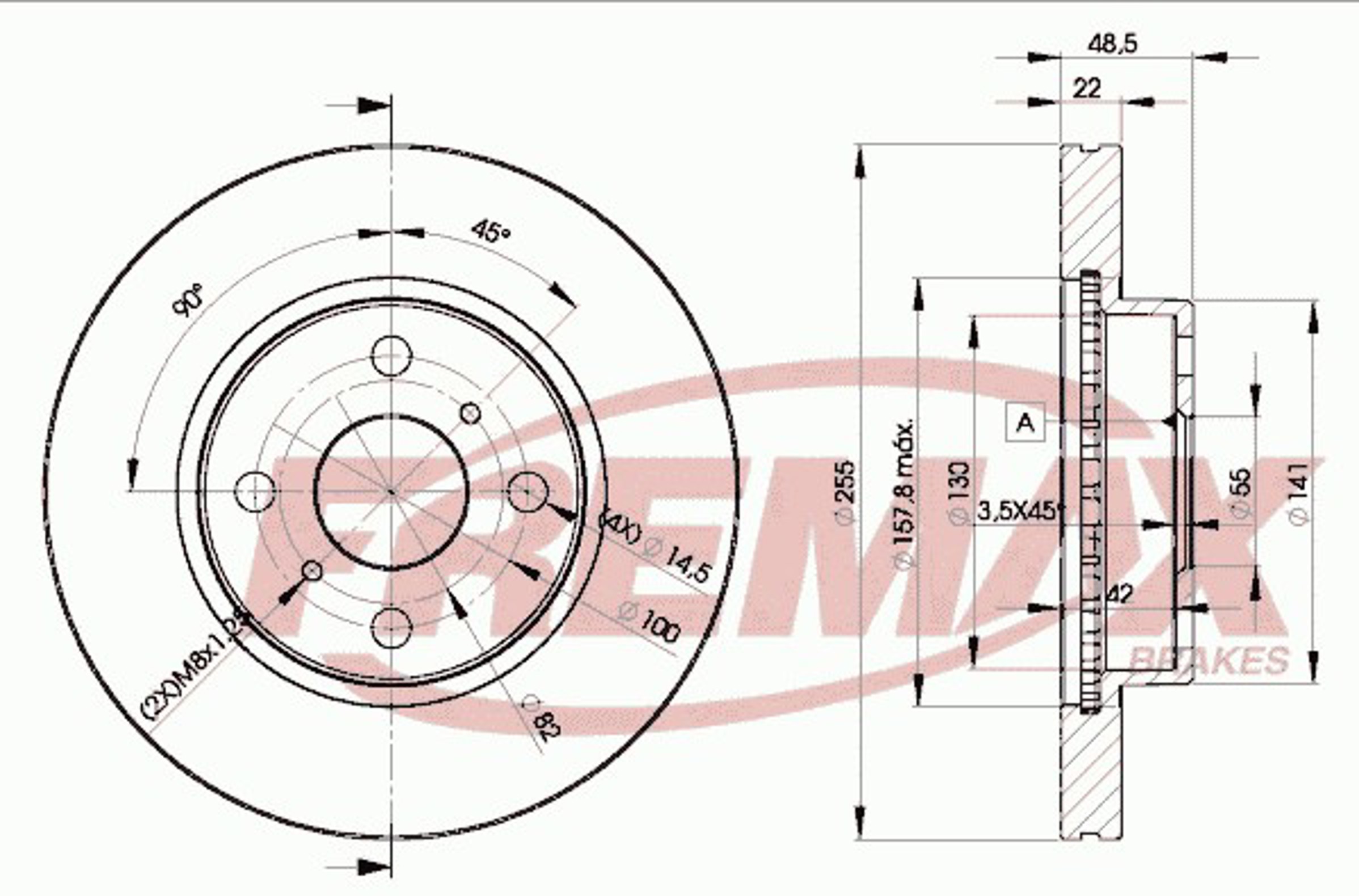 Диск тормозной FREMAX BD-2550