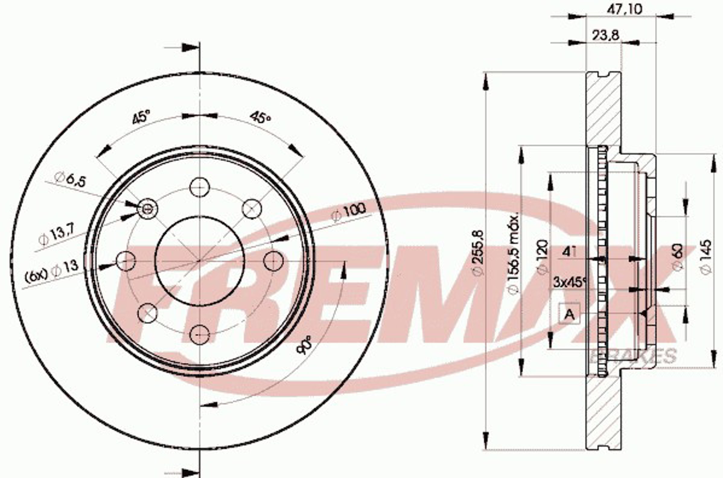 BD-2559 FREMAX Диск тормозной