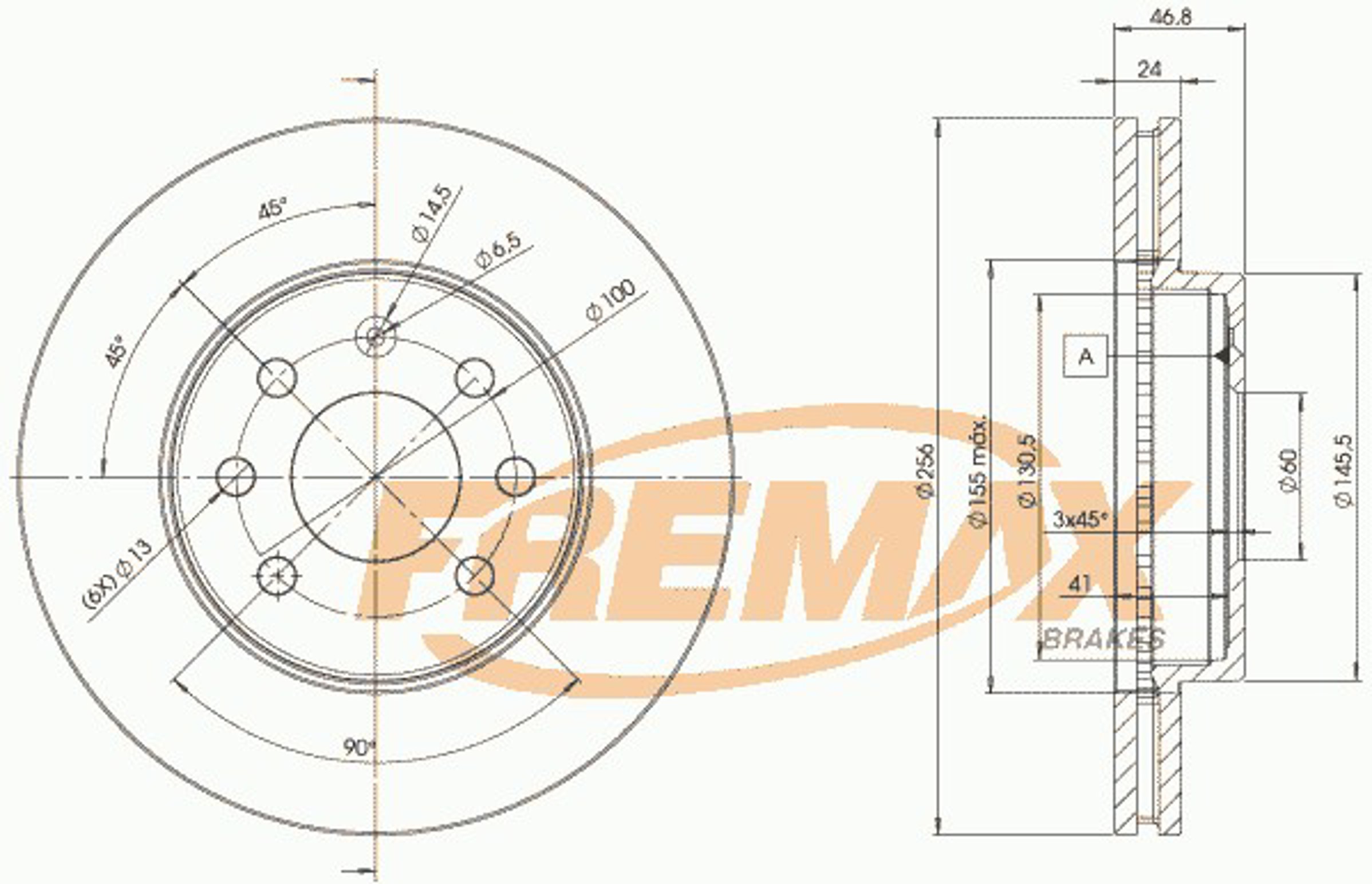 Диск тормозной FREMAX BD-2836