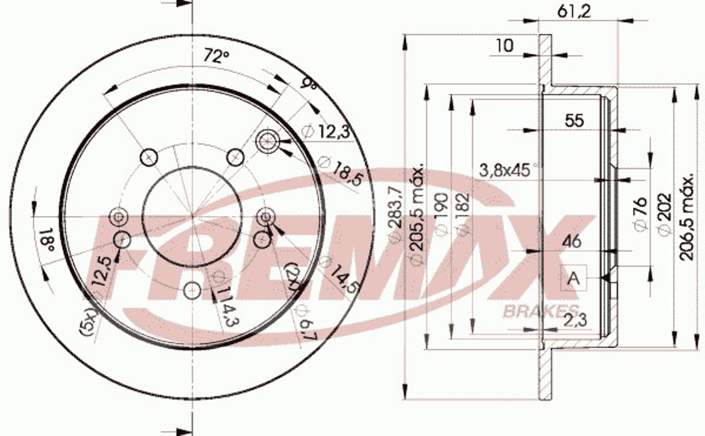 Диск тормозной FREMAX BD-2907