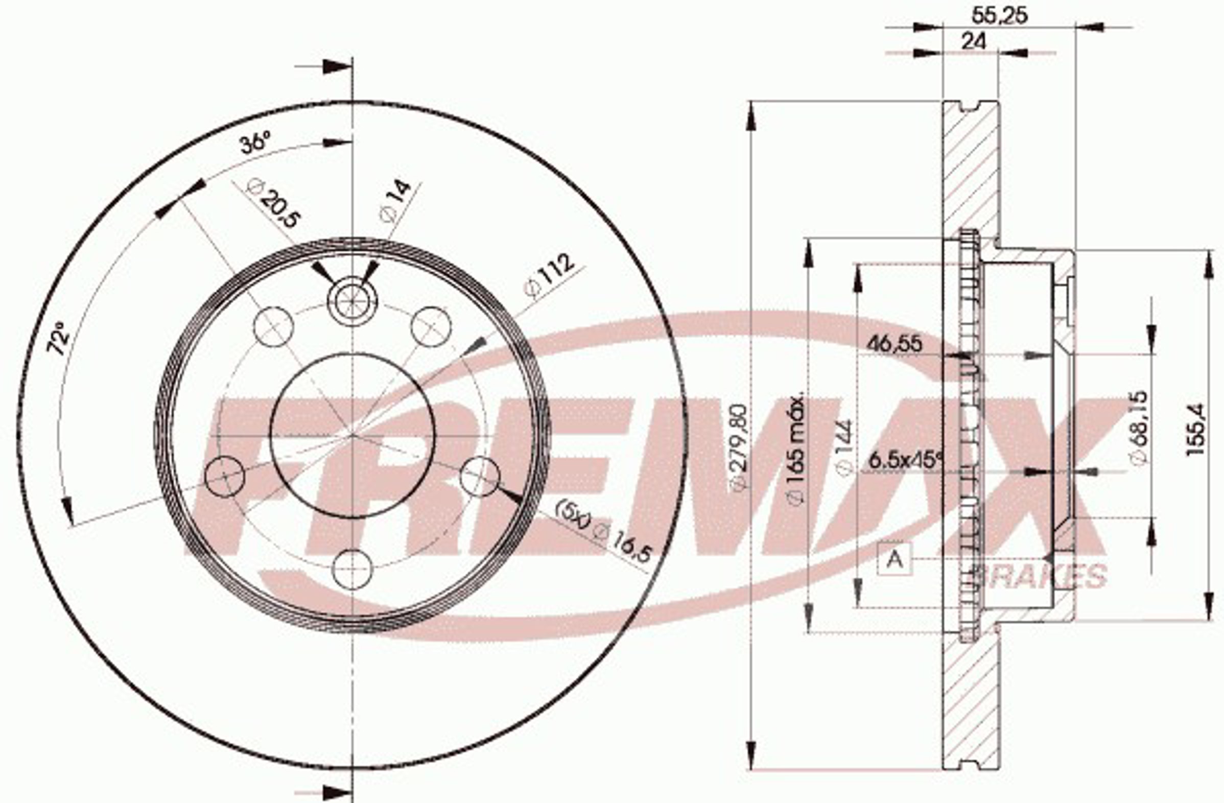Диск тормозной FREMAX BD-3015