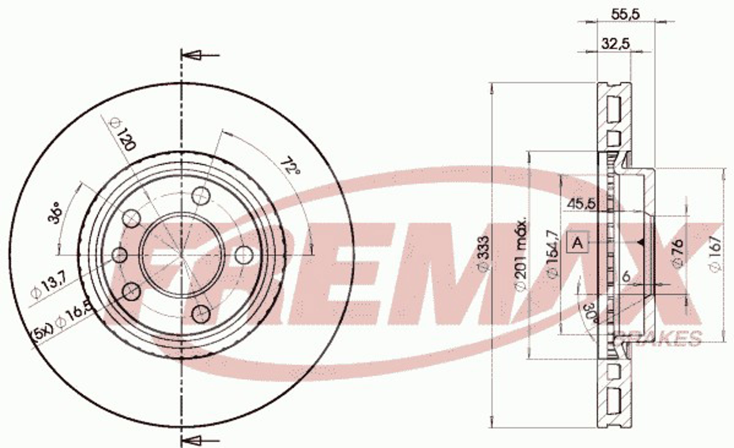 Диск тормозной FREMAX BD-3020