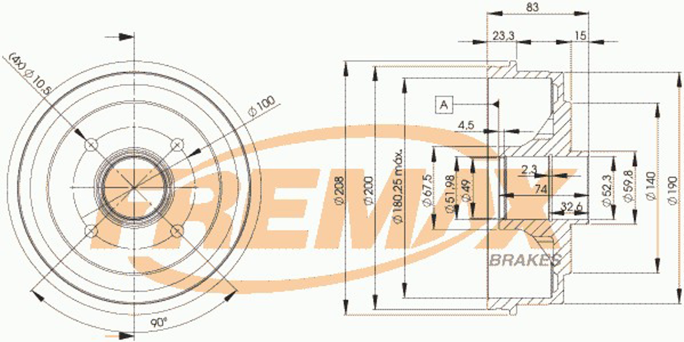 Барабан тормозной FREMAX BD-3030