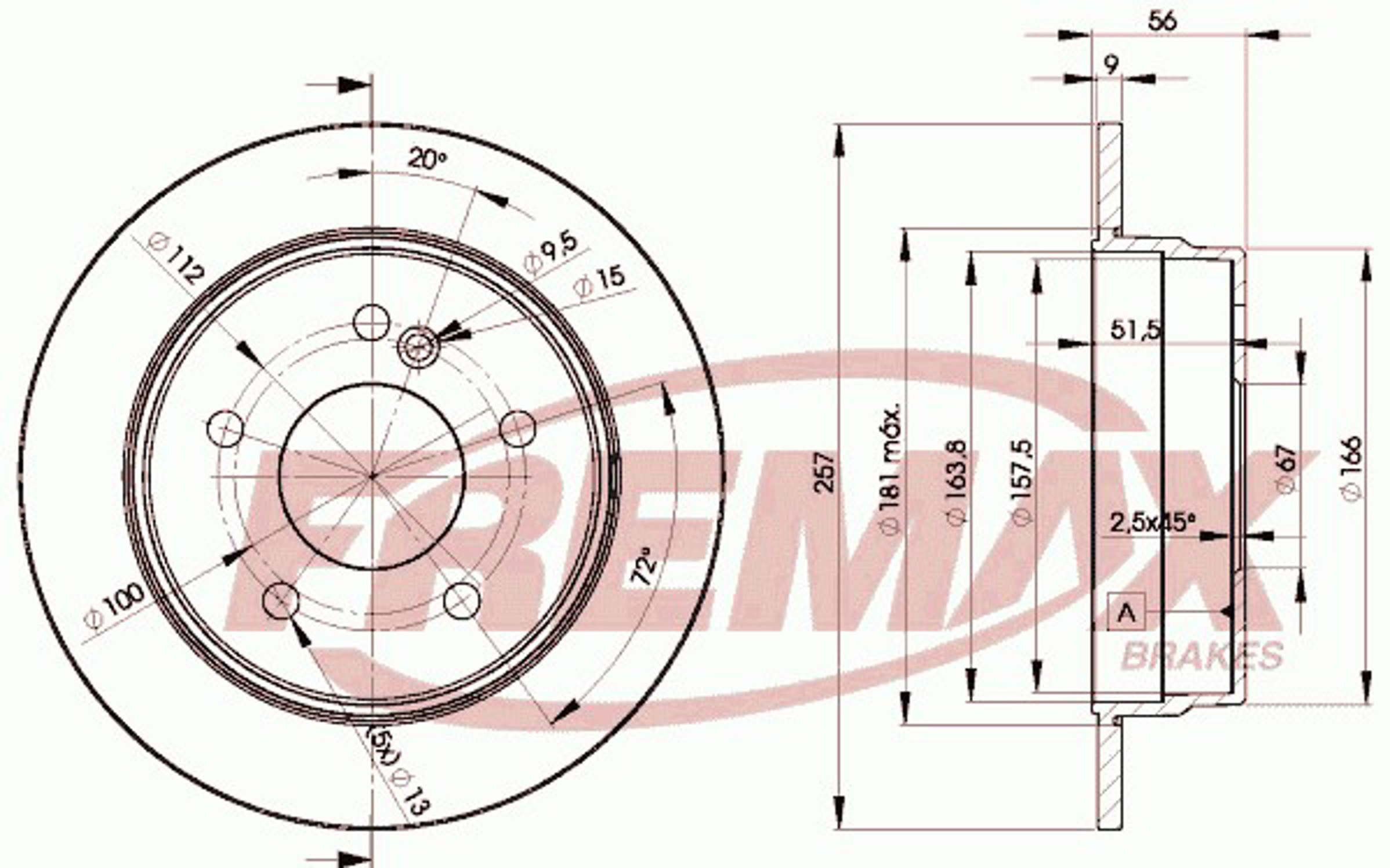 Диск тормозной FREMAX BD-3181