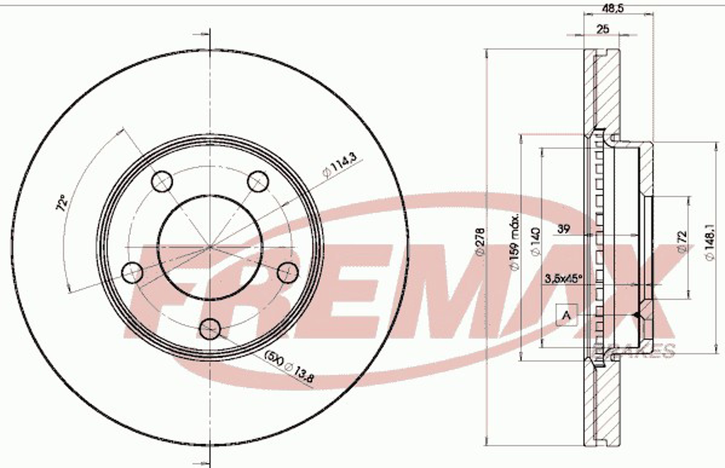 Диск тормозной FREMAX BD-3272