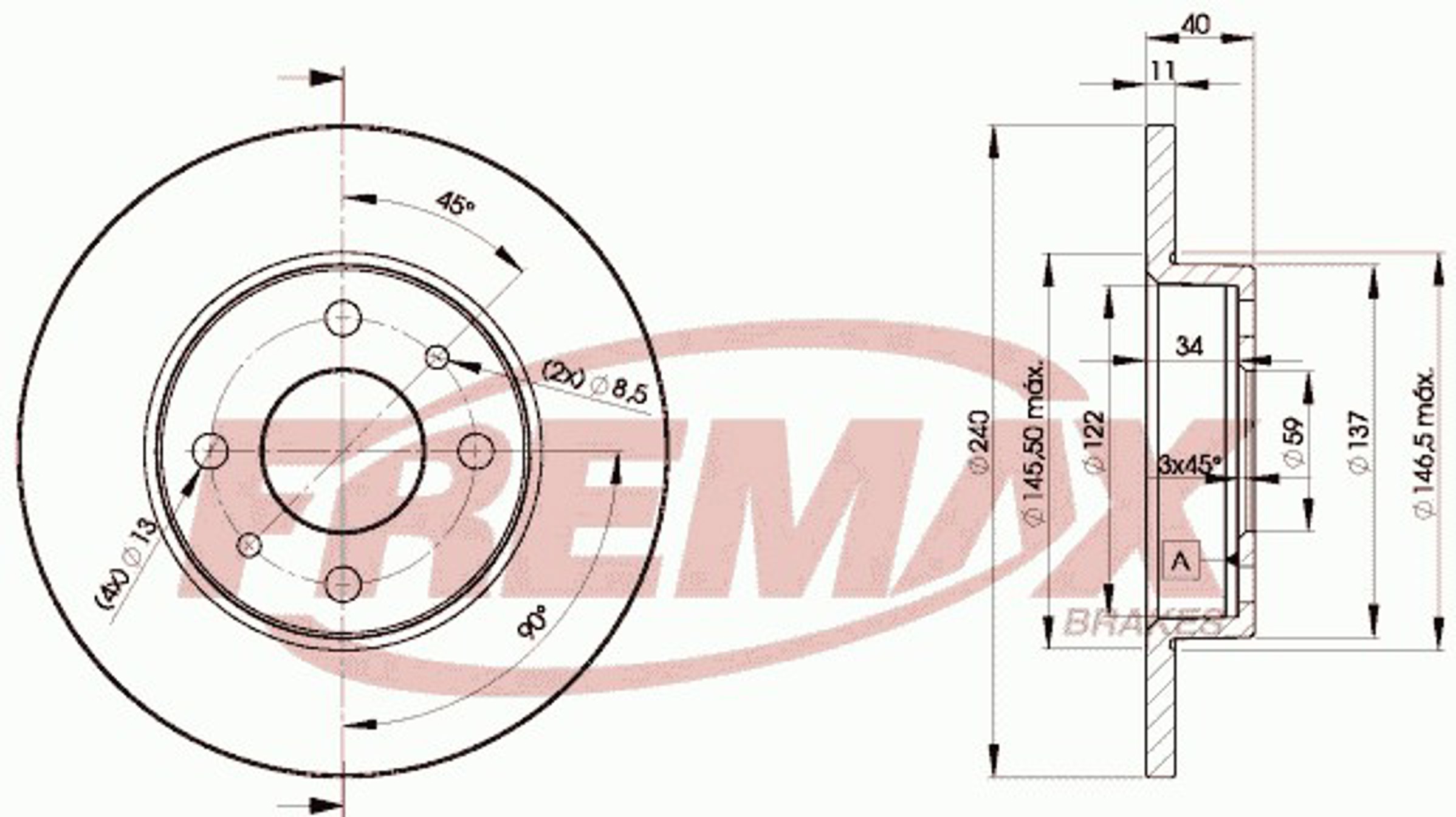 Диск тормозной FREMAX BD-3465