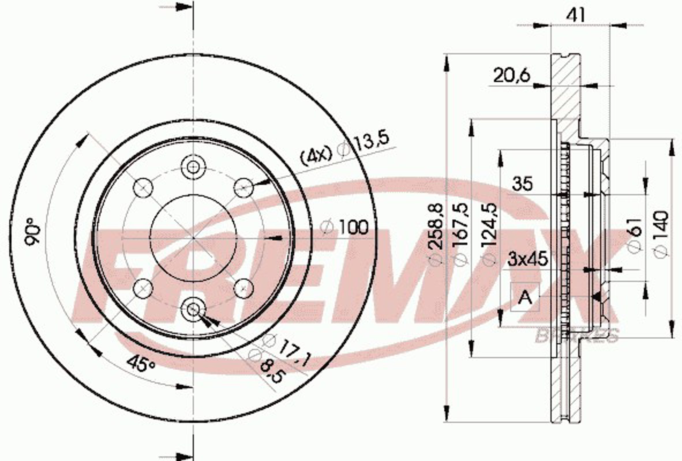 Диск тормозной FREMAX BD-3550