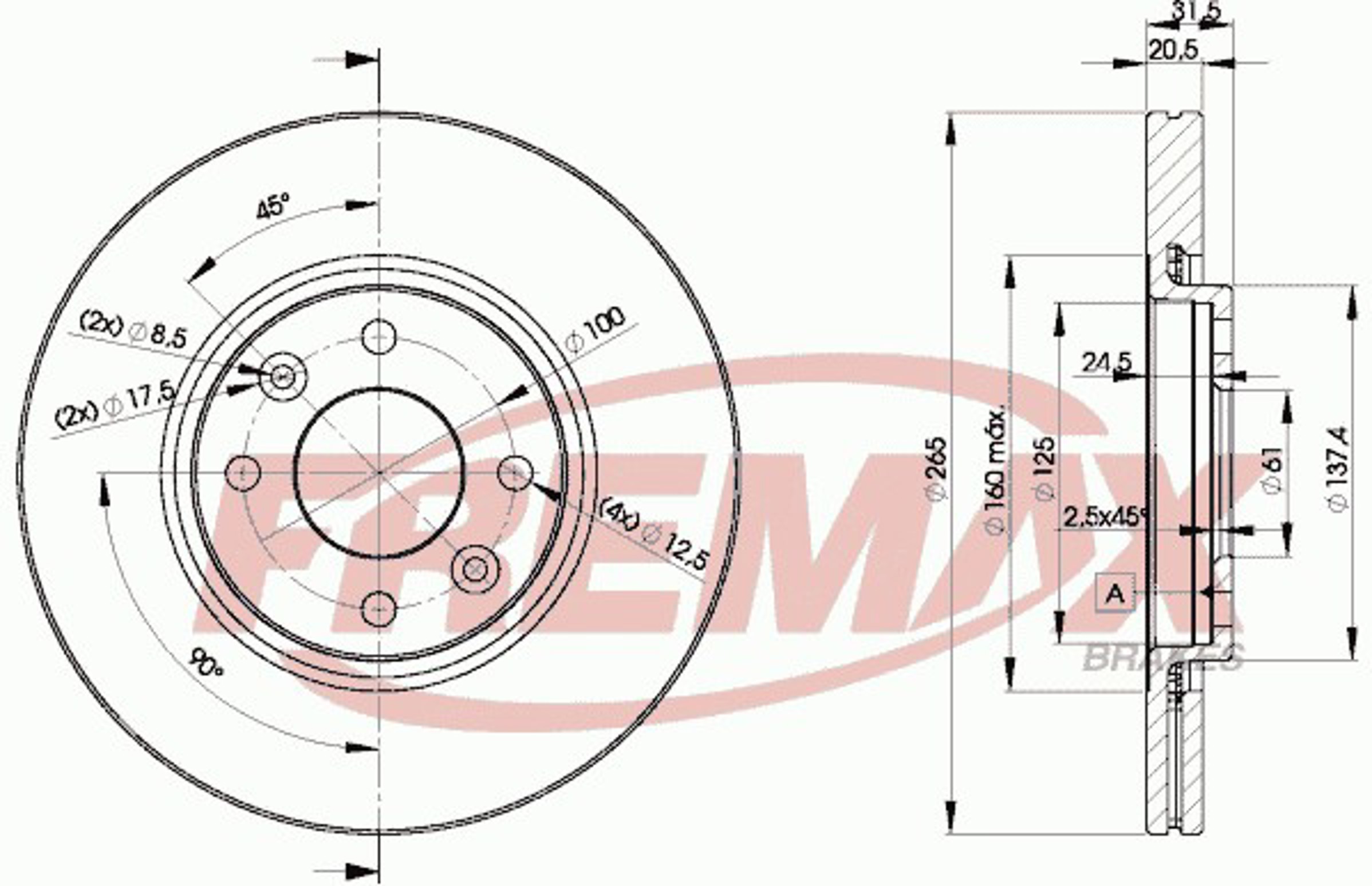 Диск тормозной FREMAX BD-4193