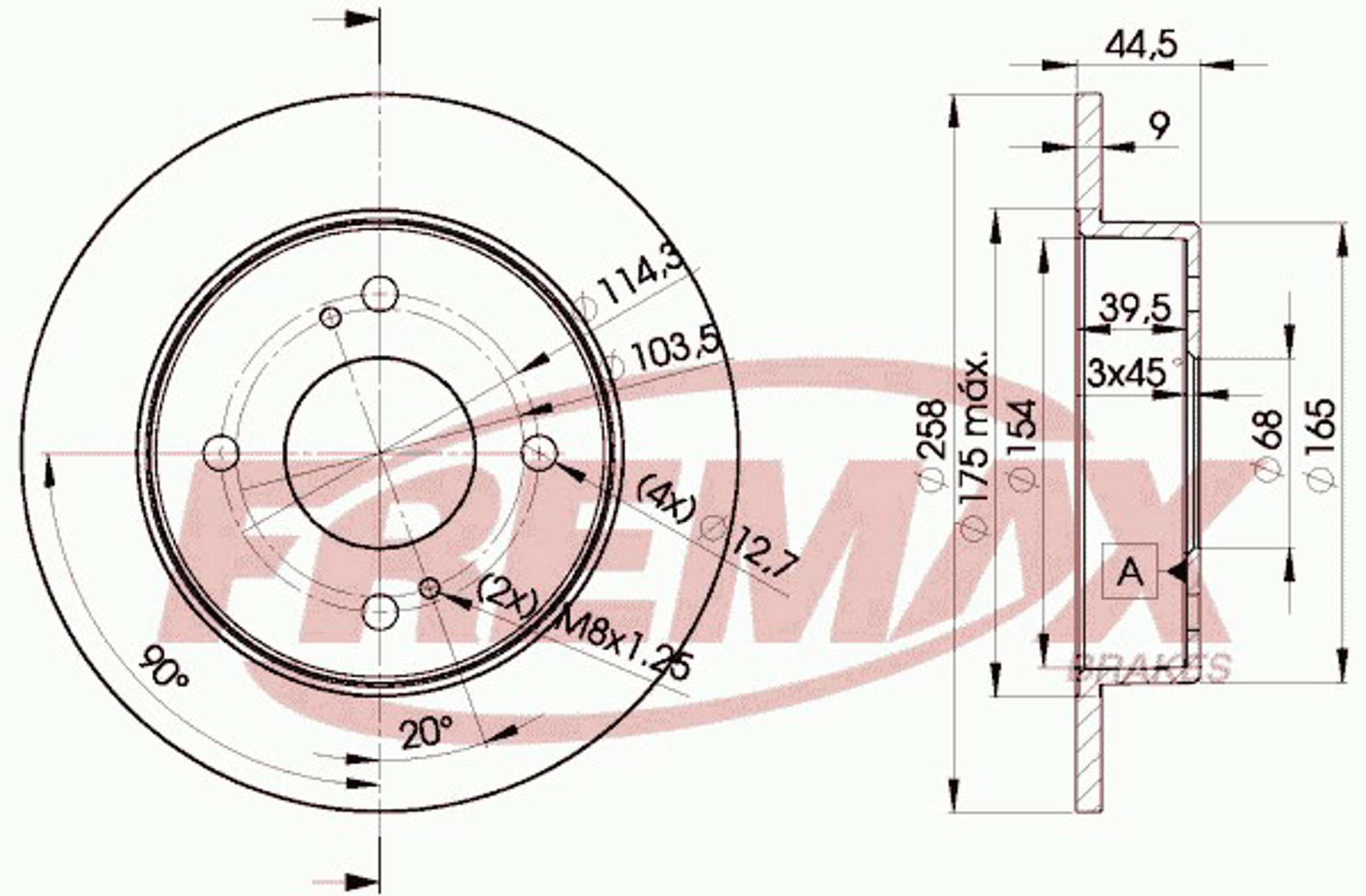 Диск тормозной FREMAX BD-4201