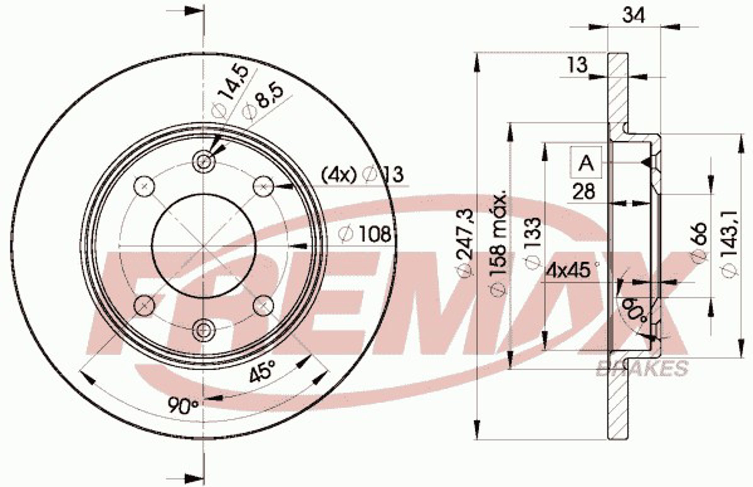 Диск тормозной FREMAX BD-4298
