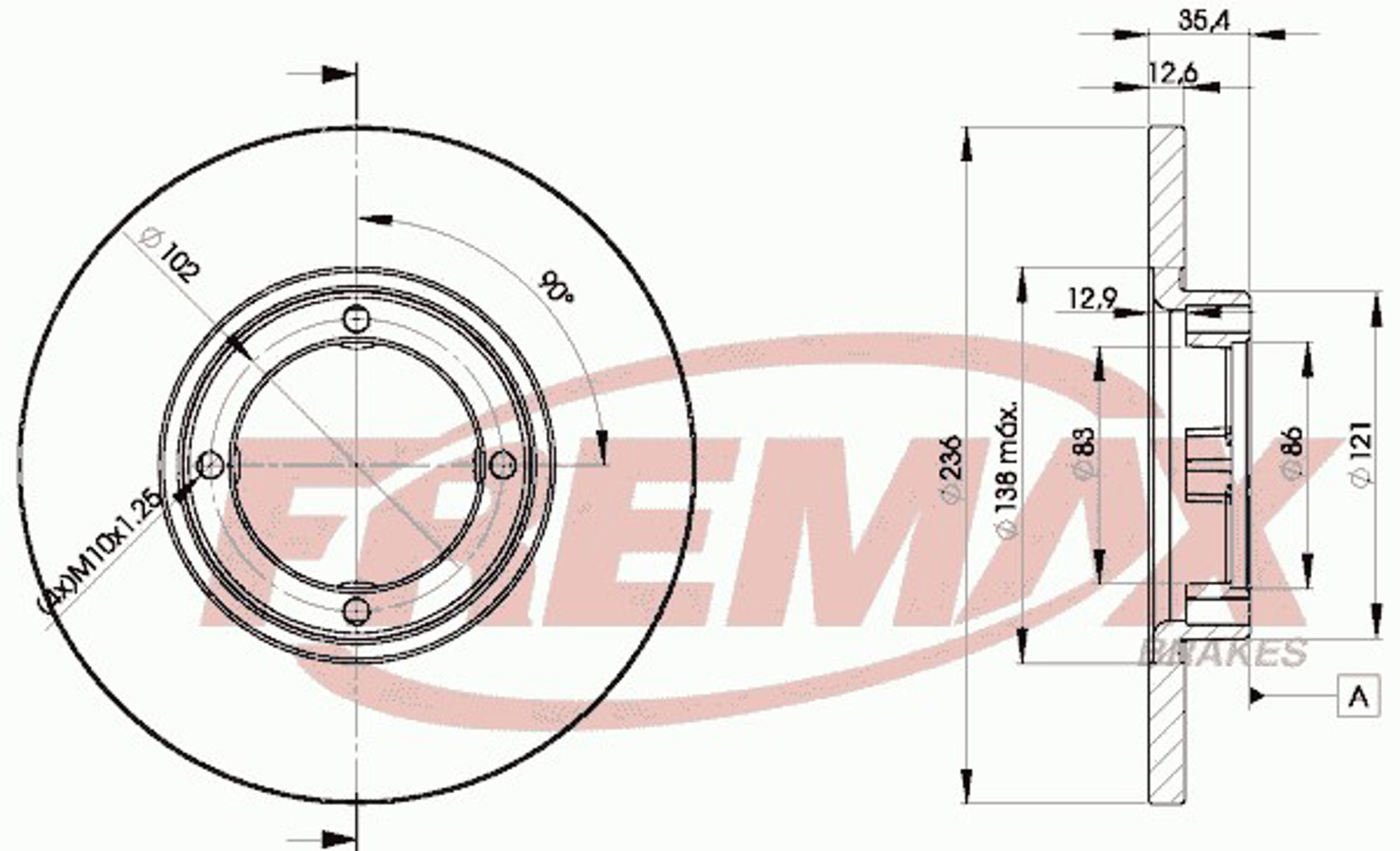 Диск тормозной FREMAX BD-4392