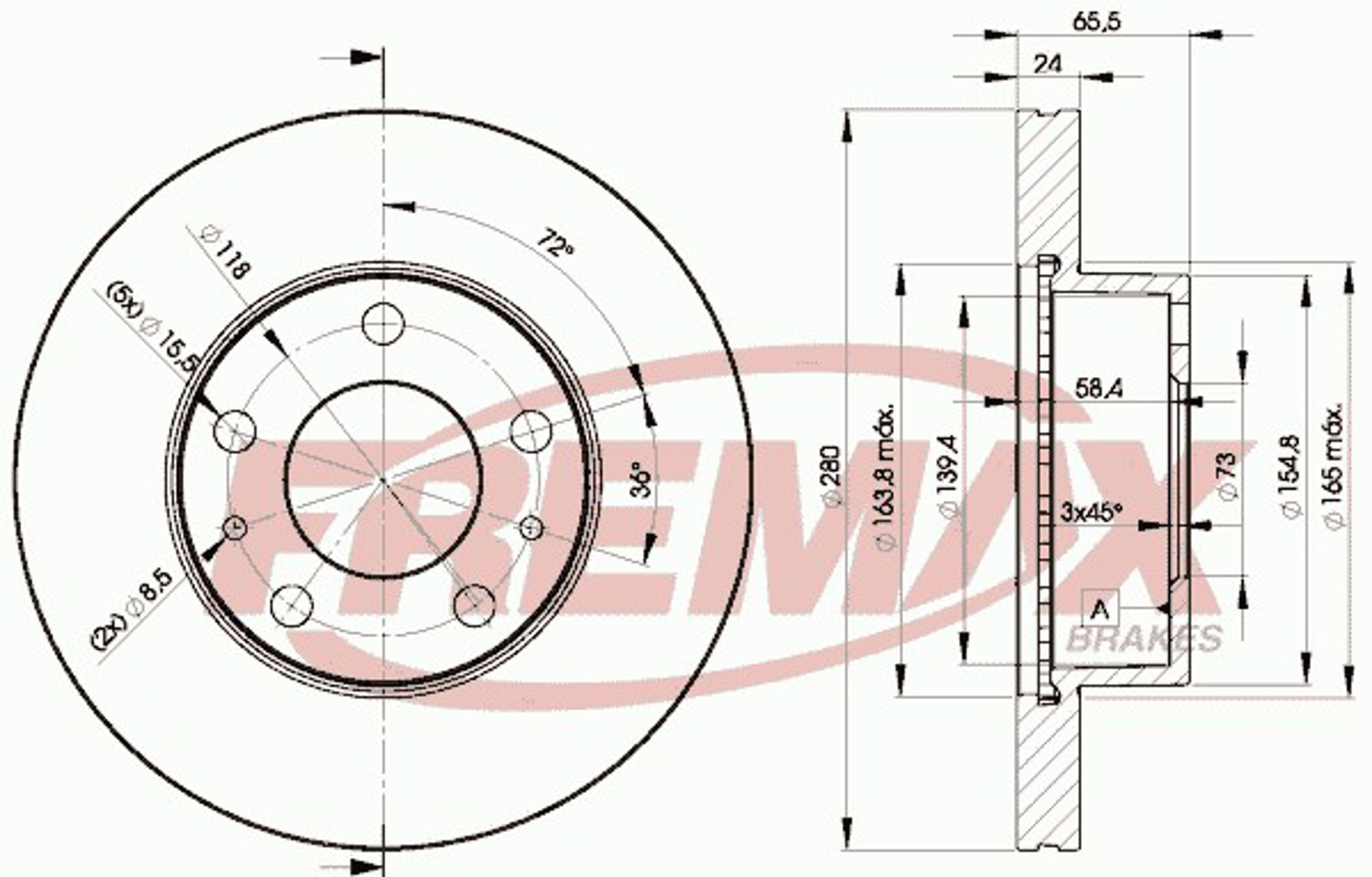 BD-4681 FREMAX Диск тормозной