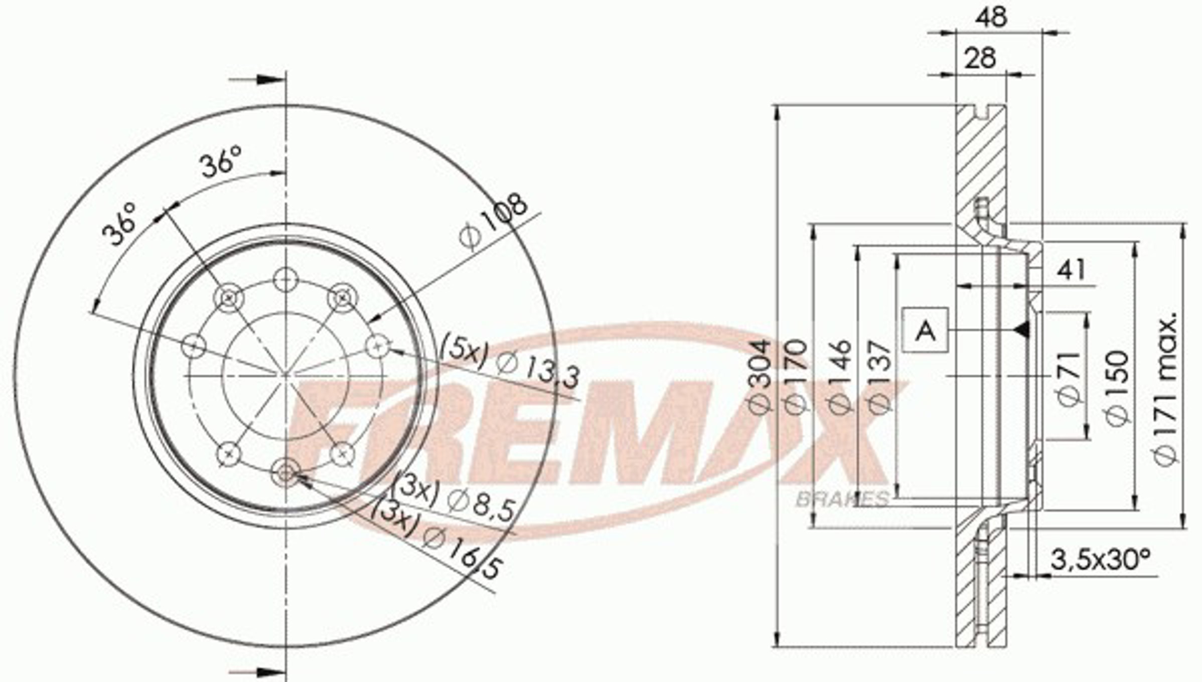 Диск тормозной FREMAX BD-4755