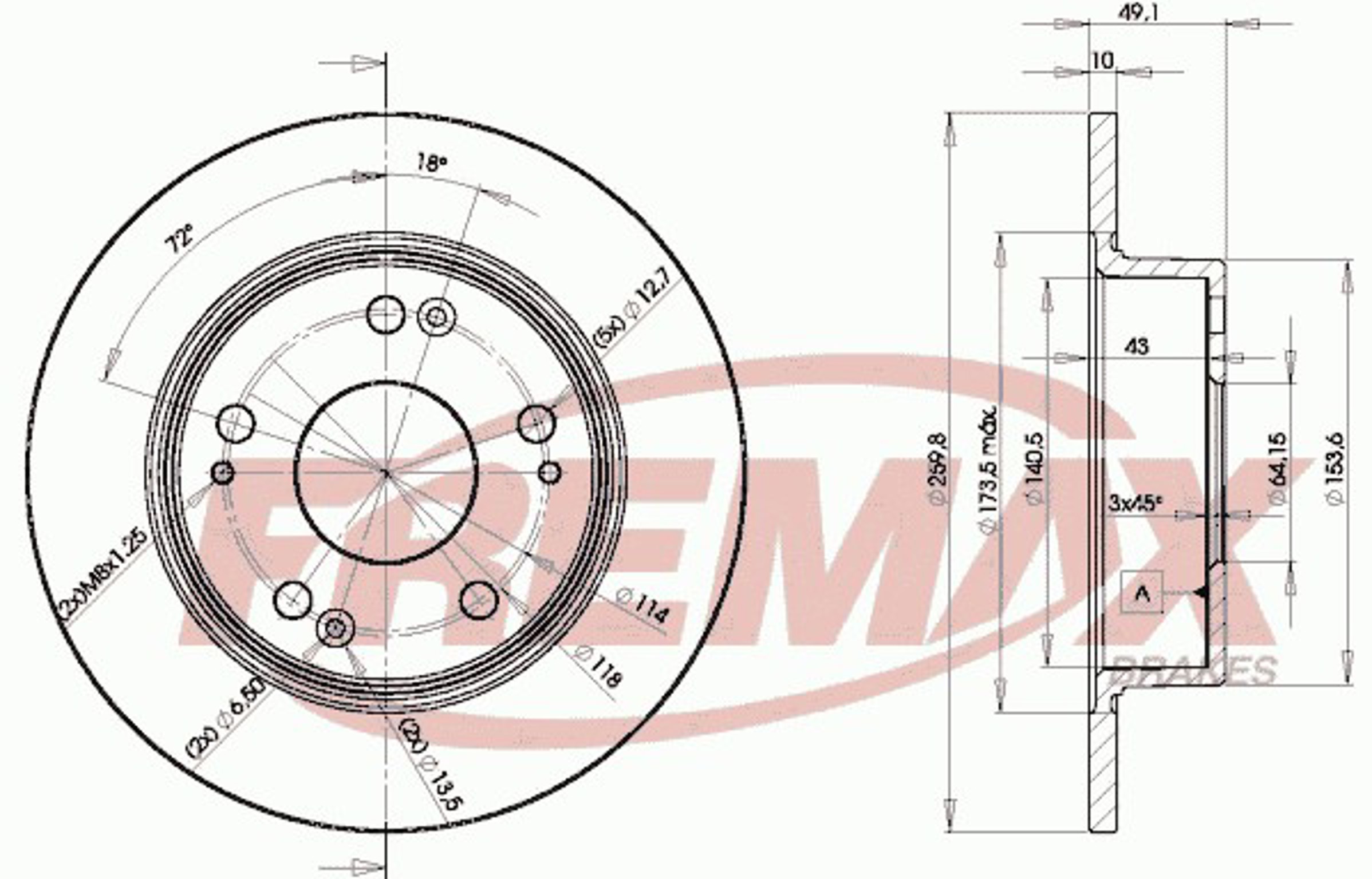 Диск тормозной FREMAX BD-5252