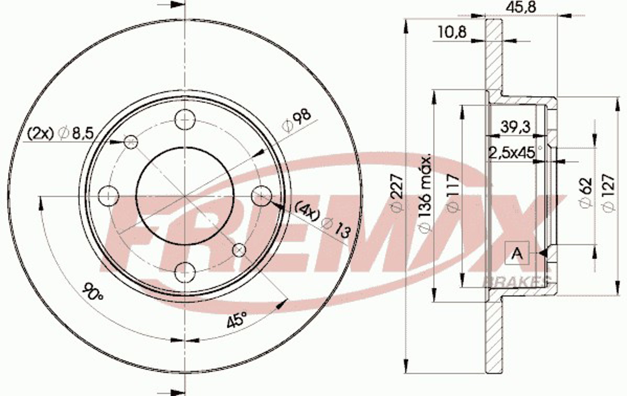 Диск тормозной FREMAX BD-5812