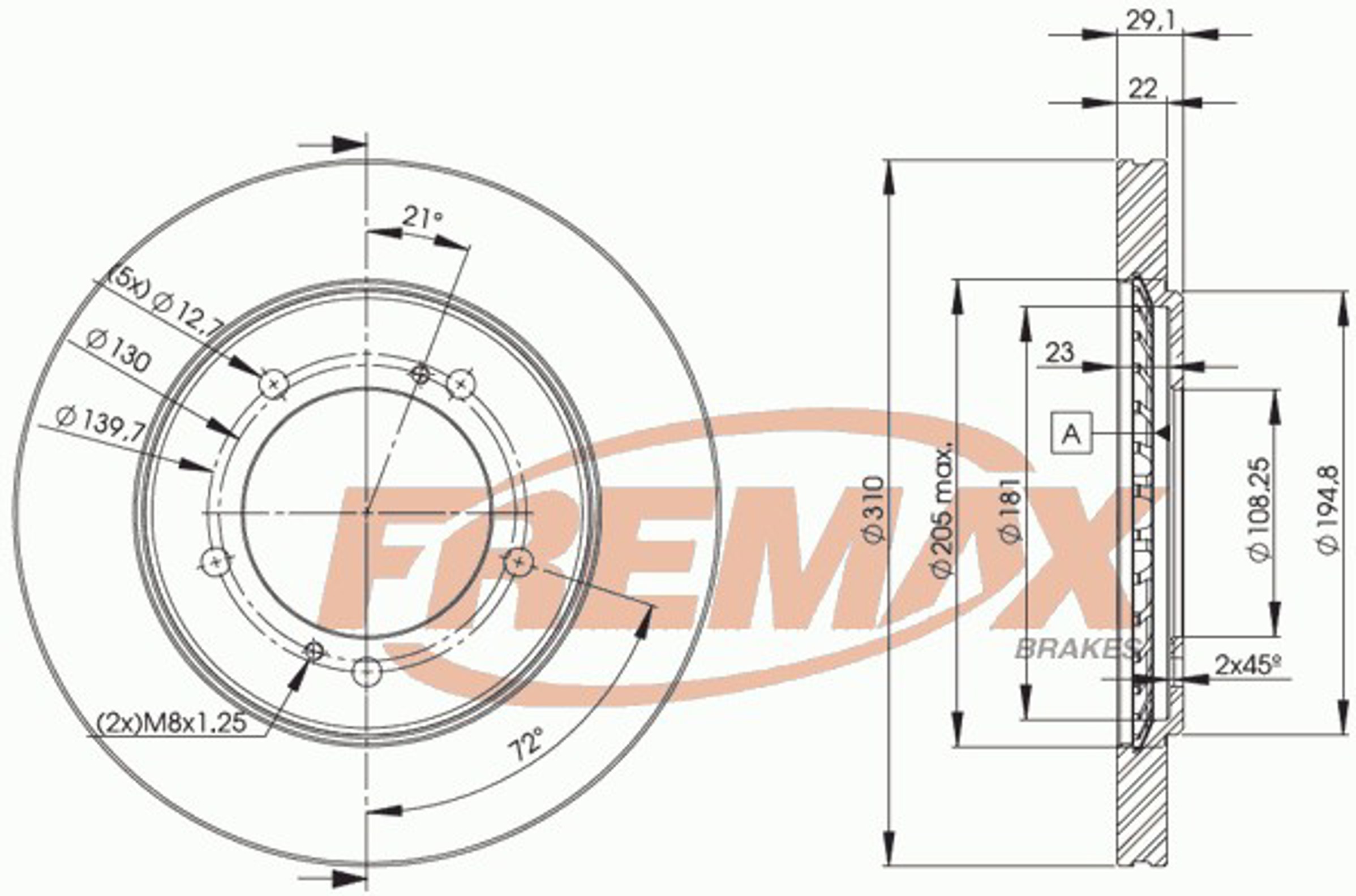 Диск тормозной FREMAX BD-6010