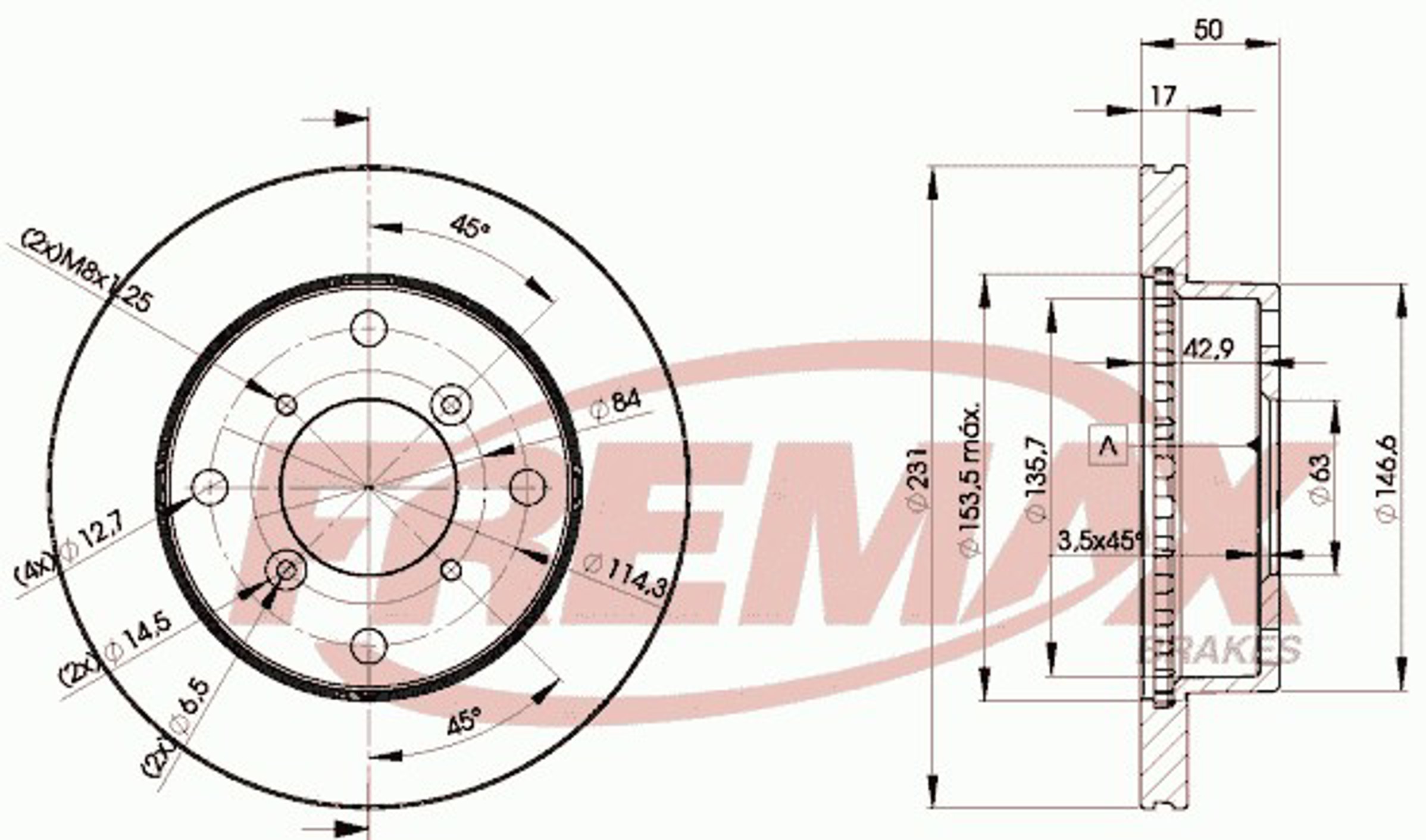 Диск тормозной FREMAX BD-6030