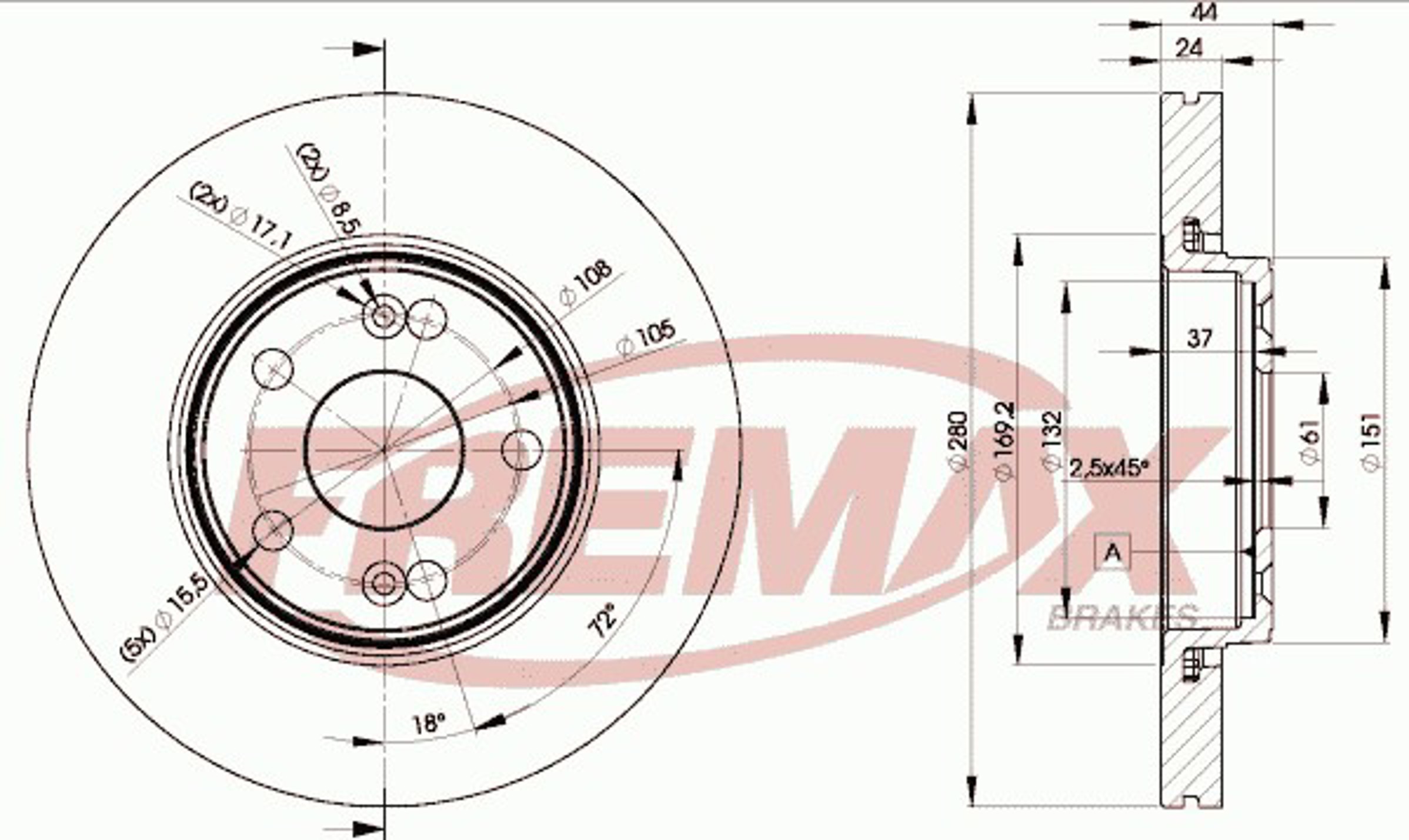 Диск тормозной FREMAX BD-6198