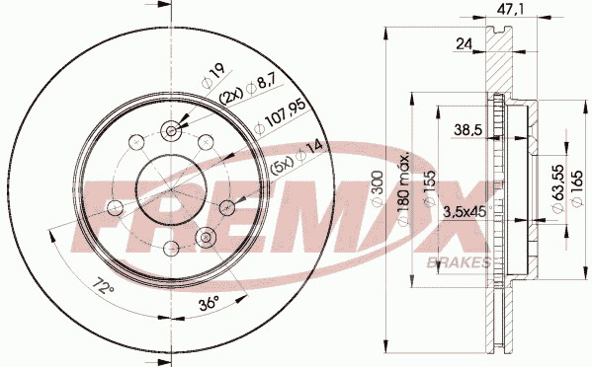 Диск тормозной FREMAX BD-6767