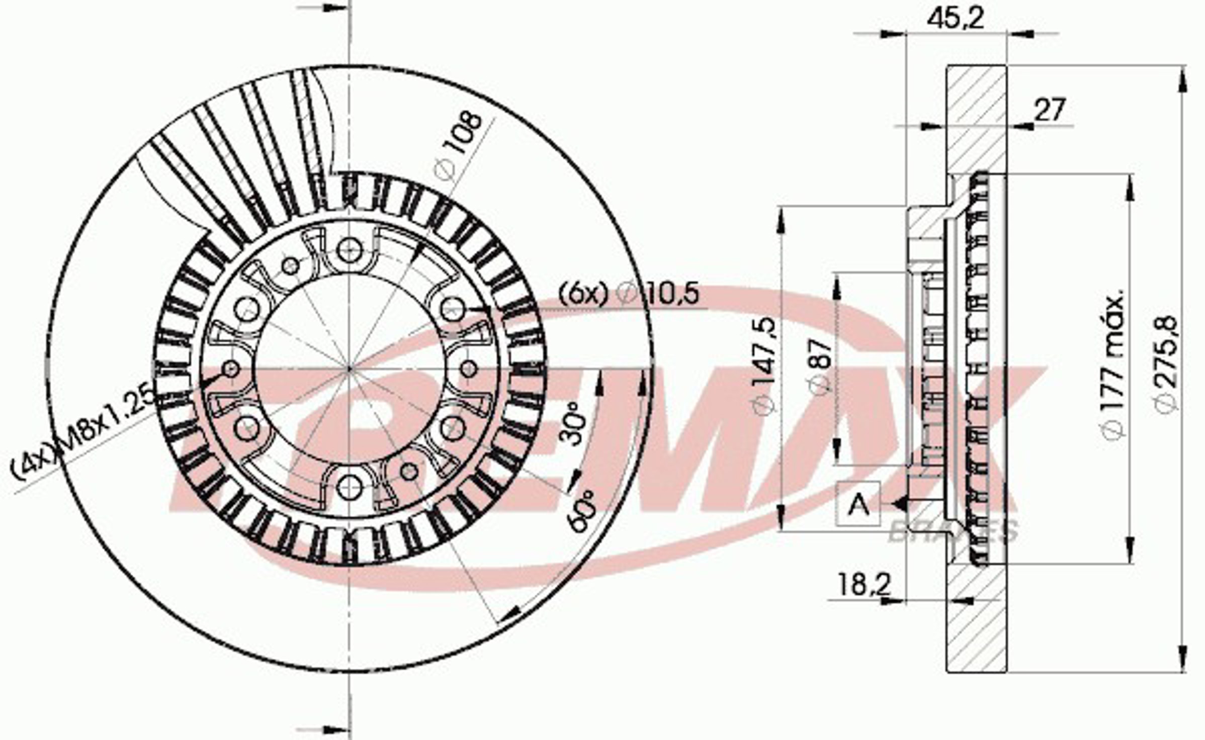 Диск тормозной FREMAX BD-7041