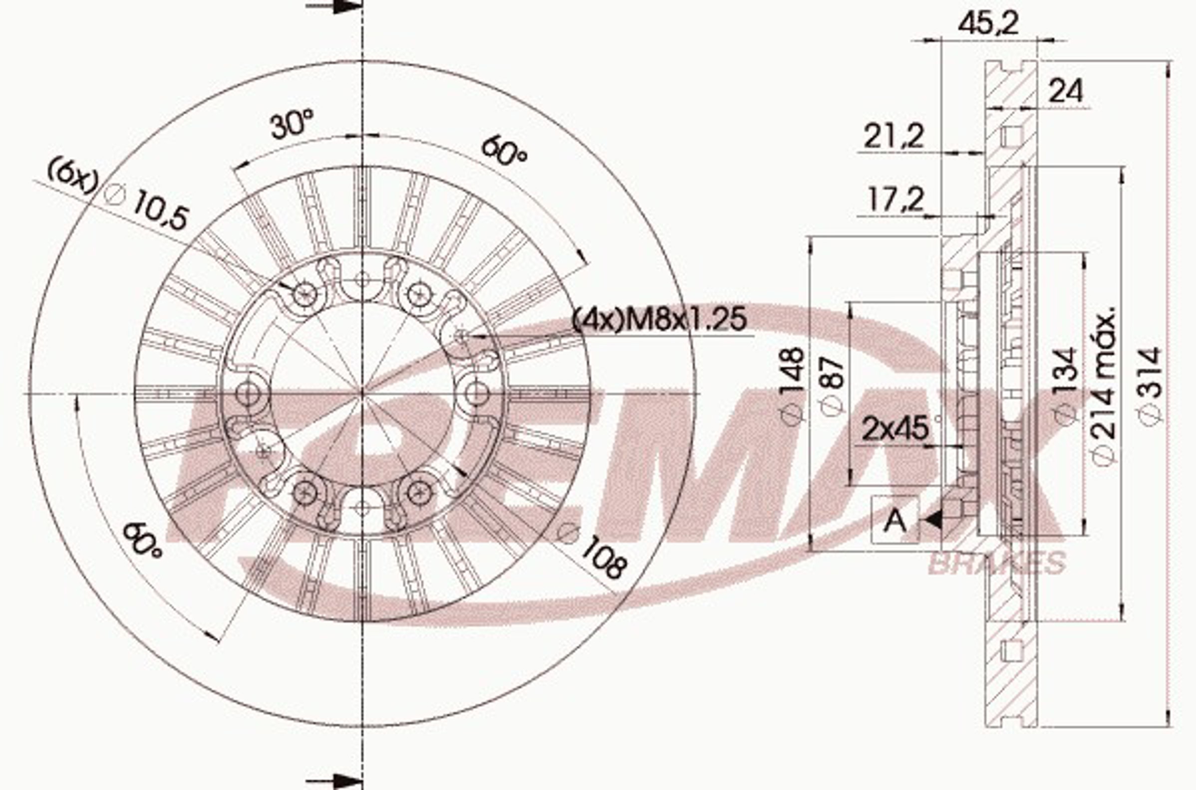 Диск тормозной FREMAX BD-7043