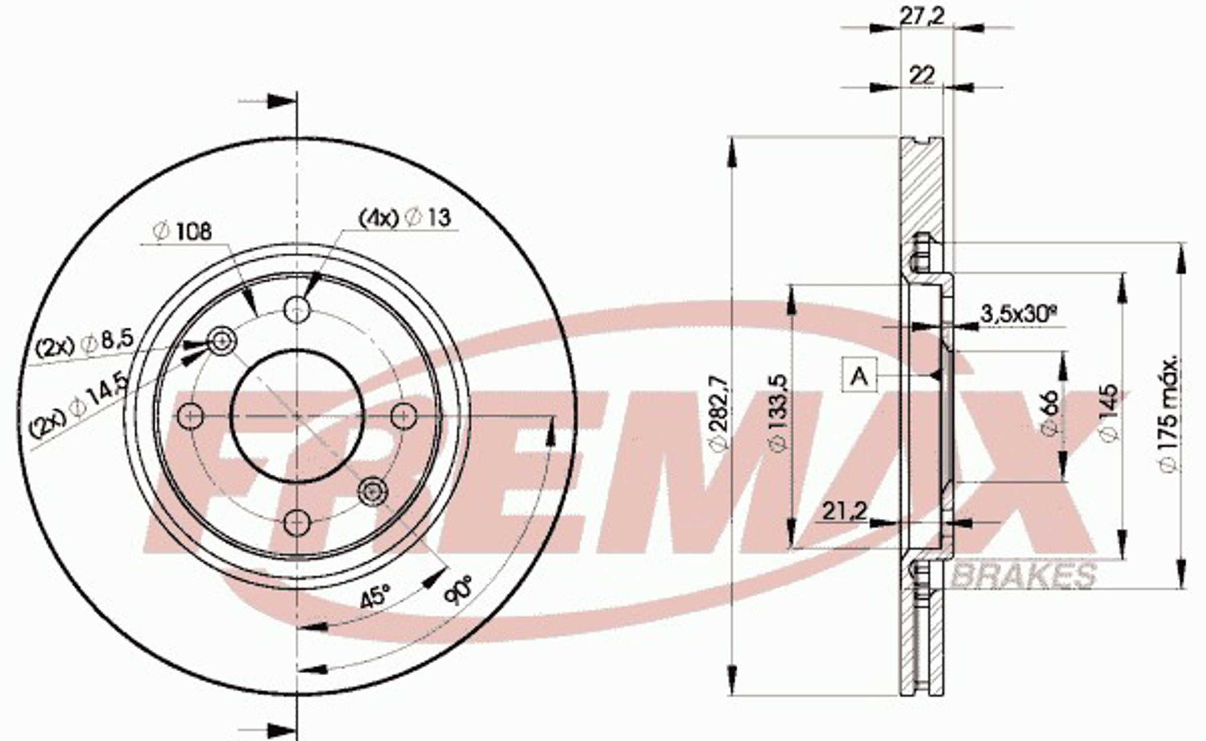 BD-7810 FREMAX Диск тормозной