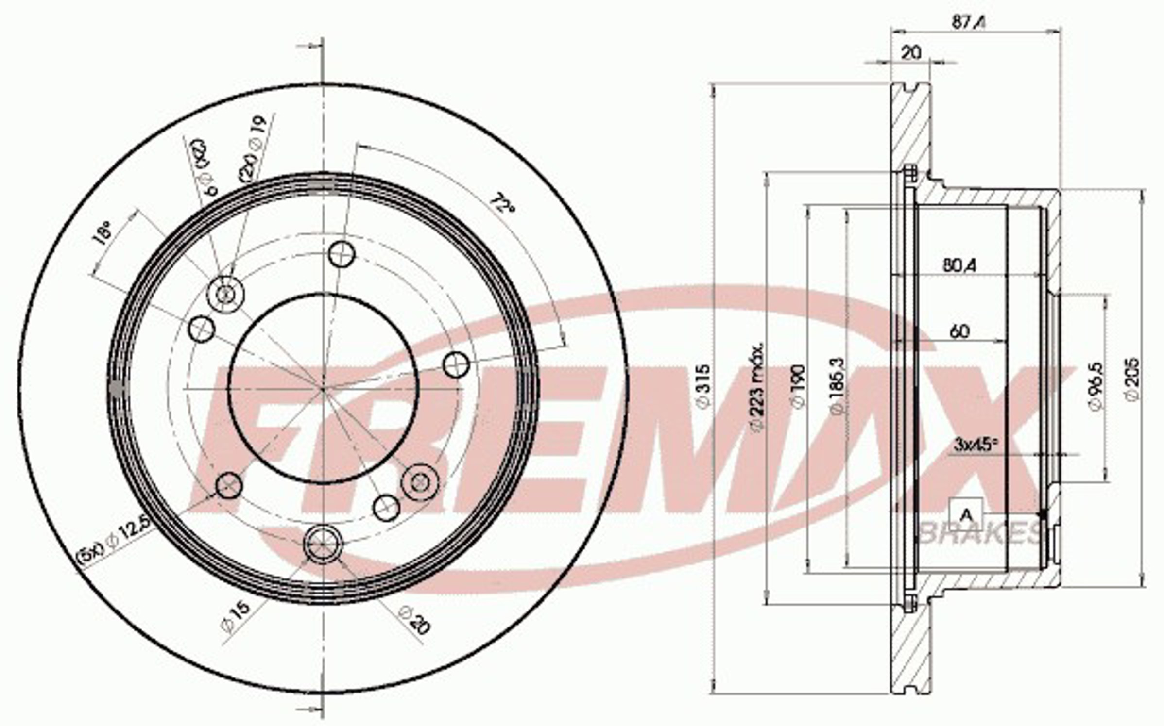 Диск тормозной FREMAX BD-8411