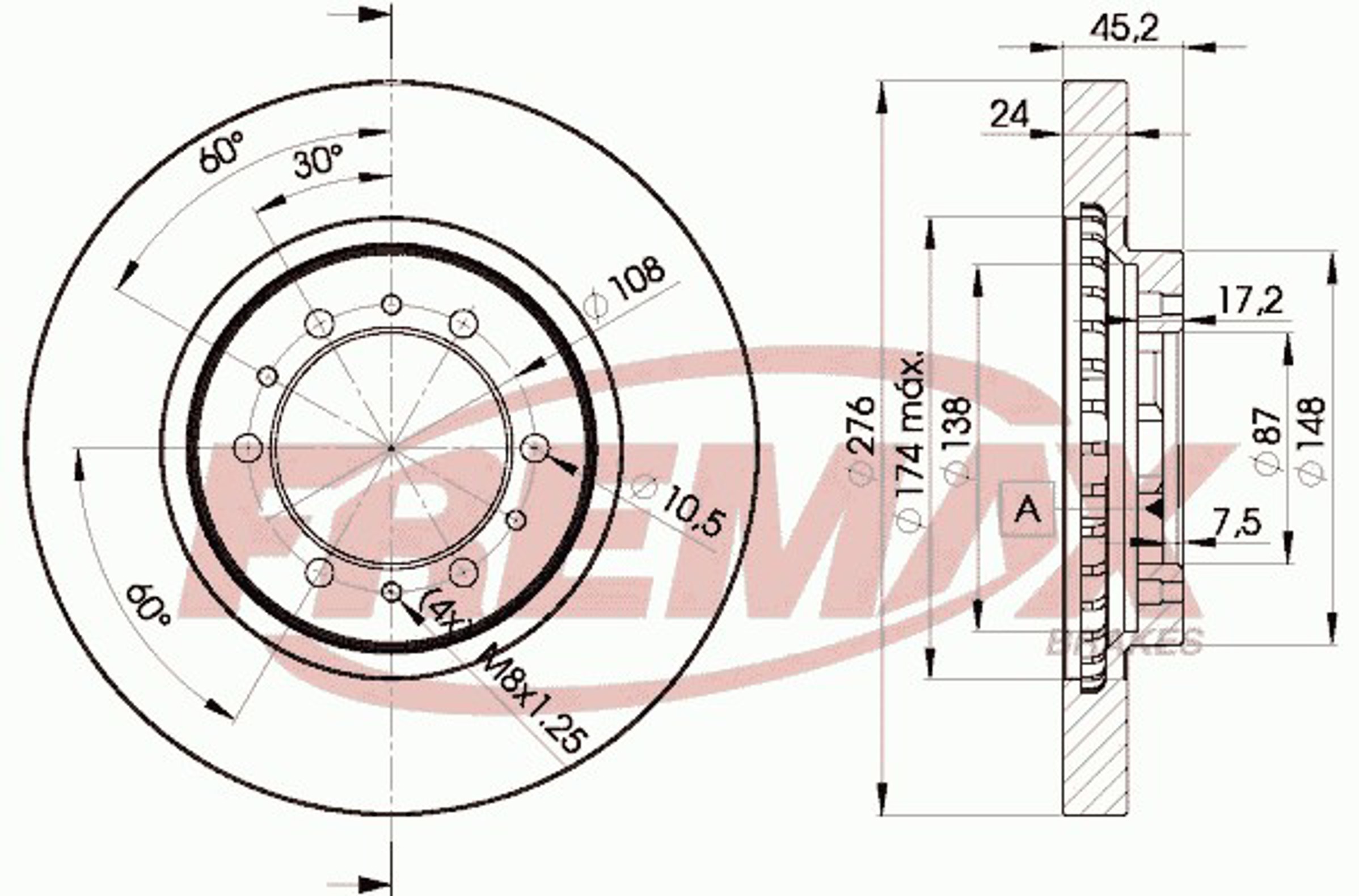 Диск тормозной FREMAX BD-8716