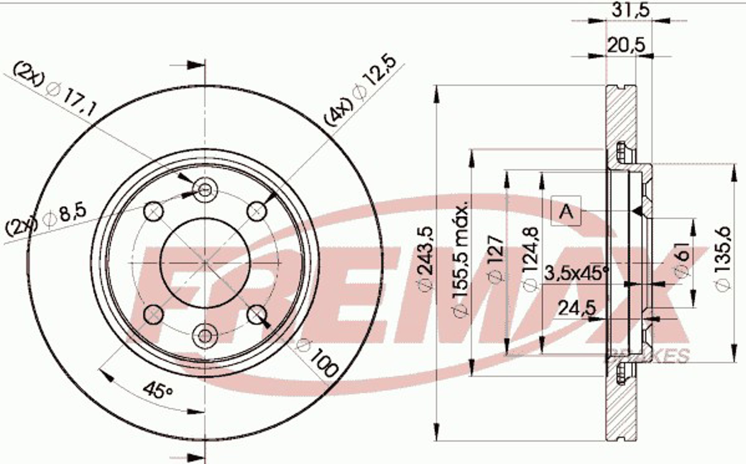 Диск тормозной FREMAX BD-8901