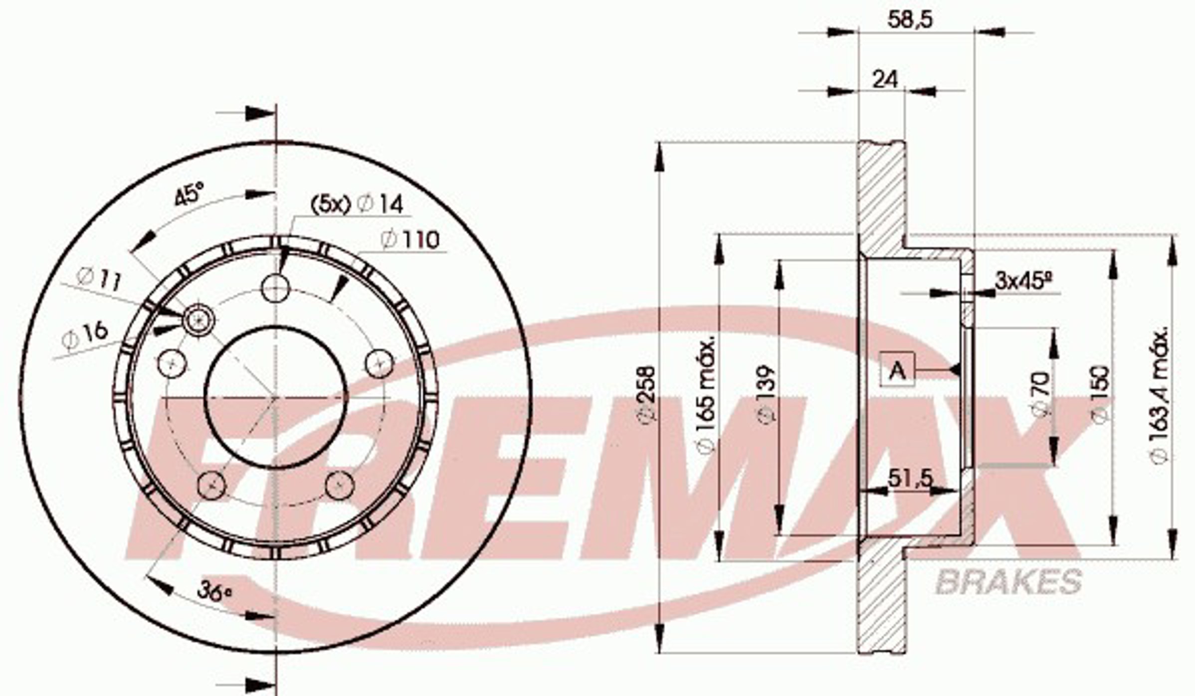 Диск тормозной FREMAX BD-9039