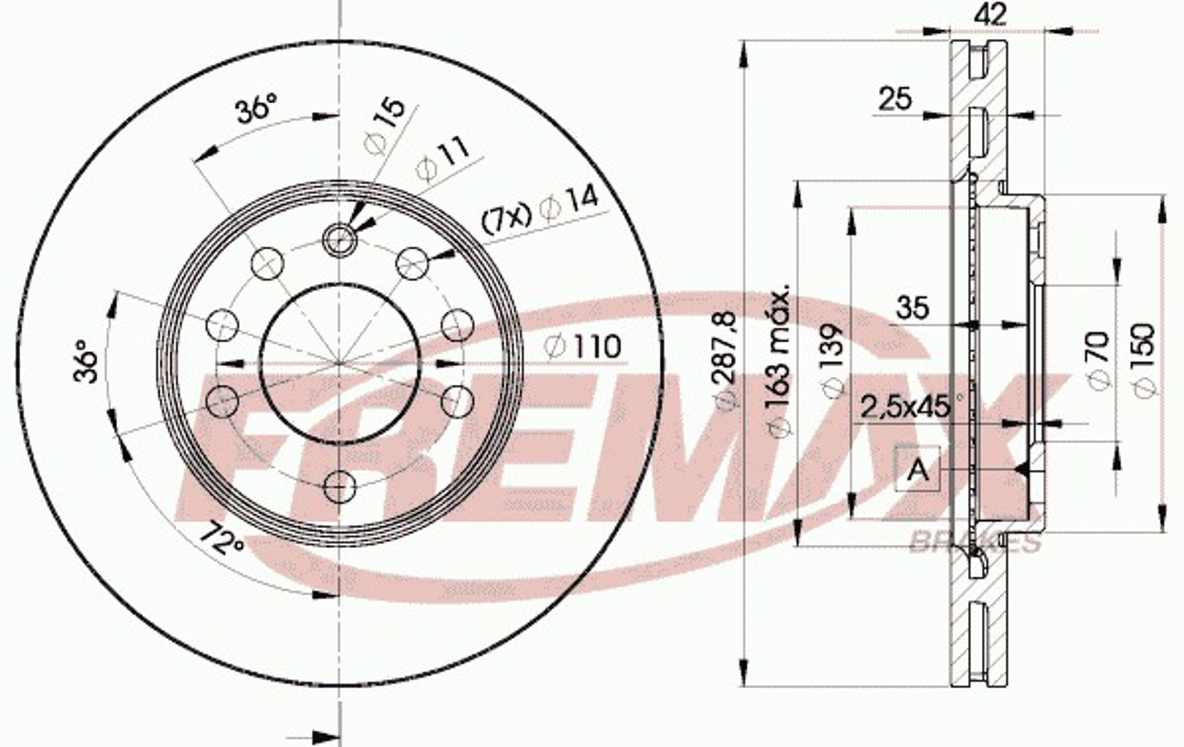 BD-9043 FREMAX Диск тормозной