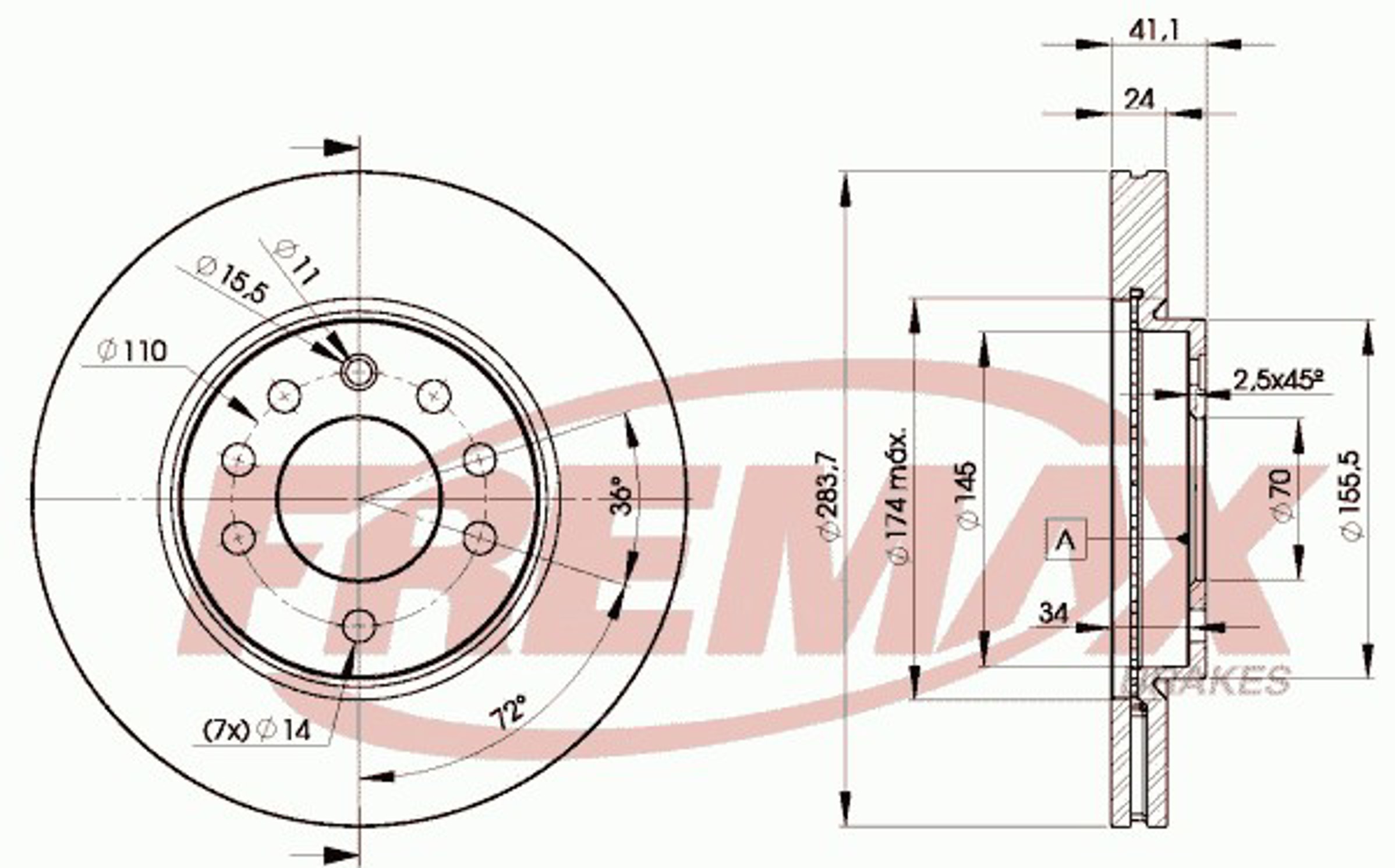 Диск тормозной FREMAX BD-9047