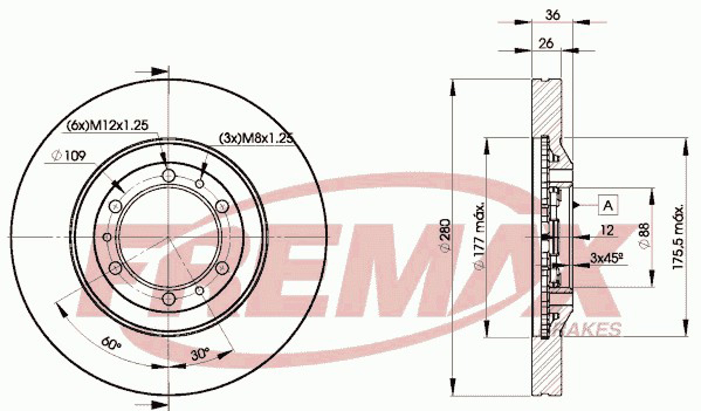 Диск тормозной FREMAX BD-9050