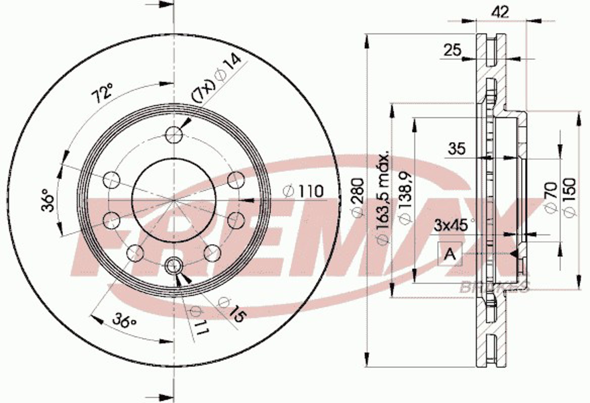 BD-9060 FREMAX Диск тормозной