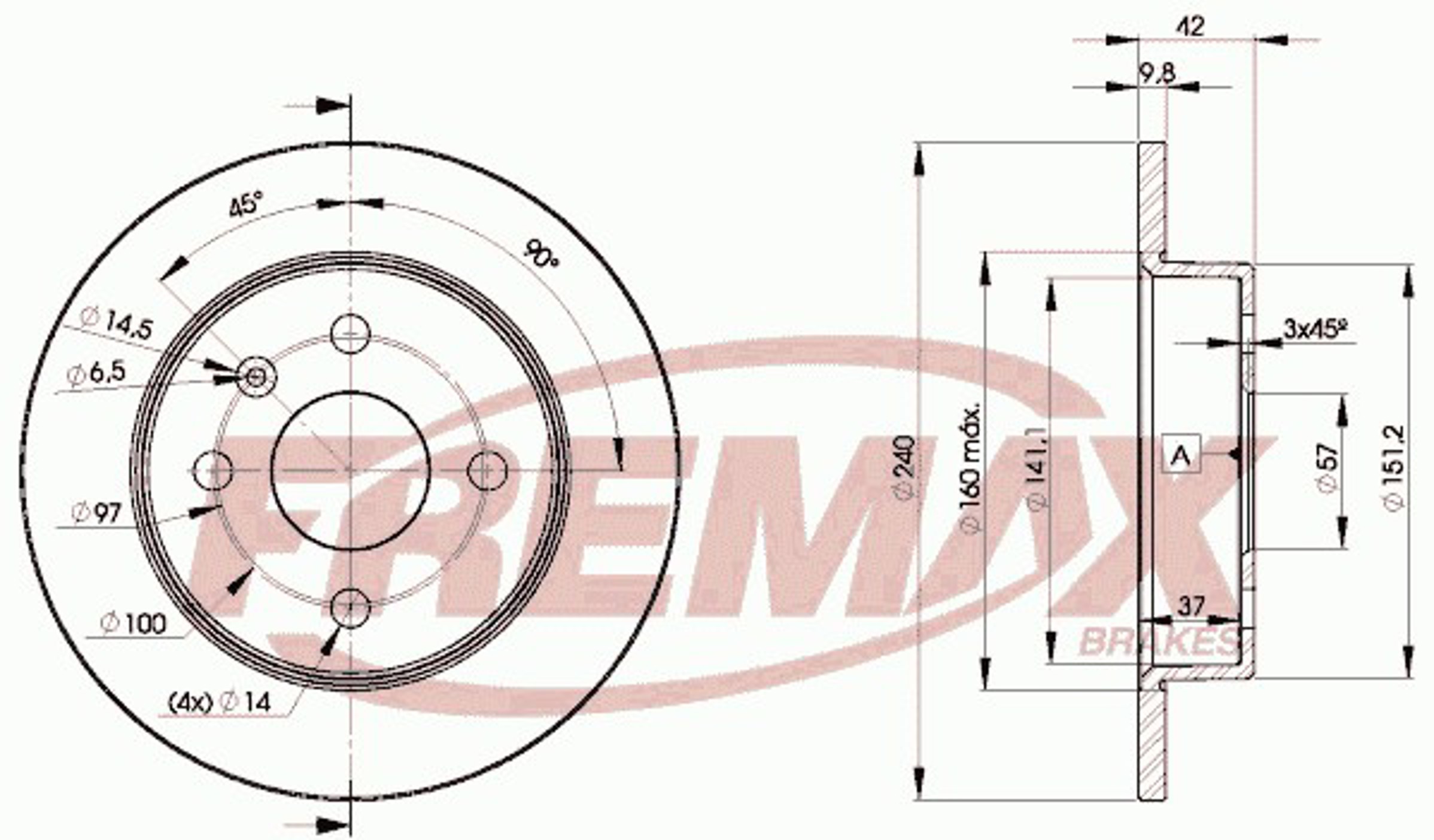 Диск тормозной FREMAX BD-9108