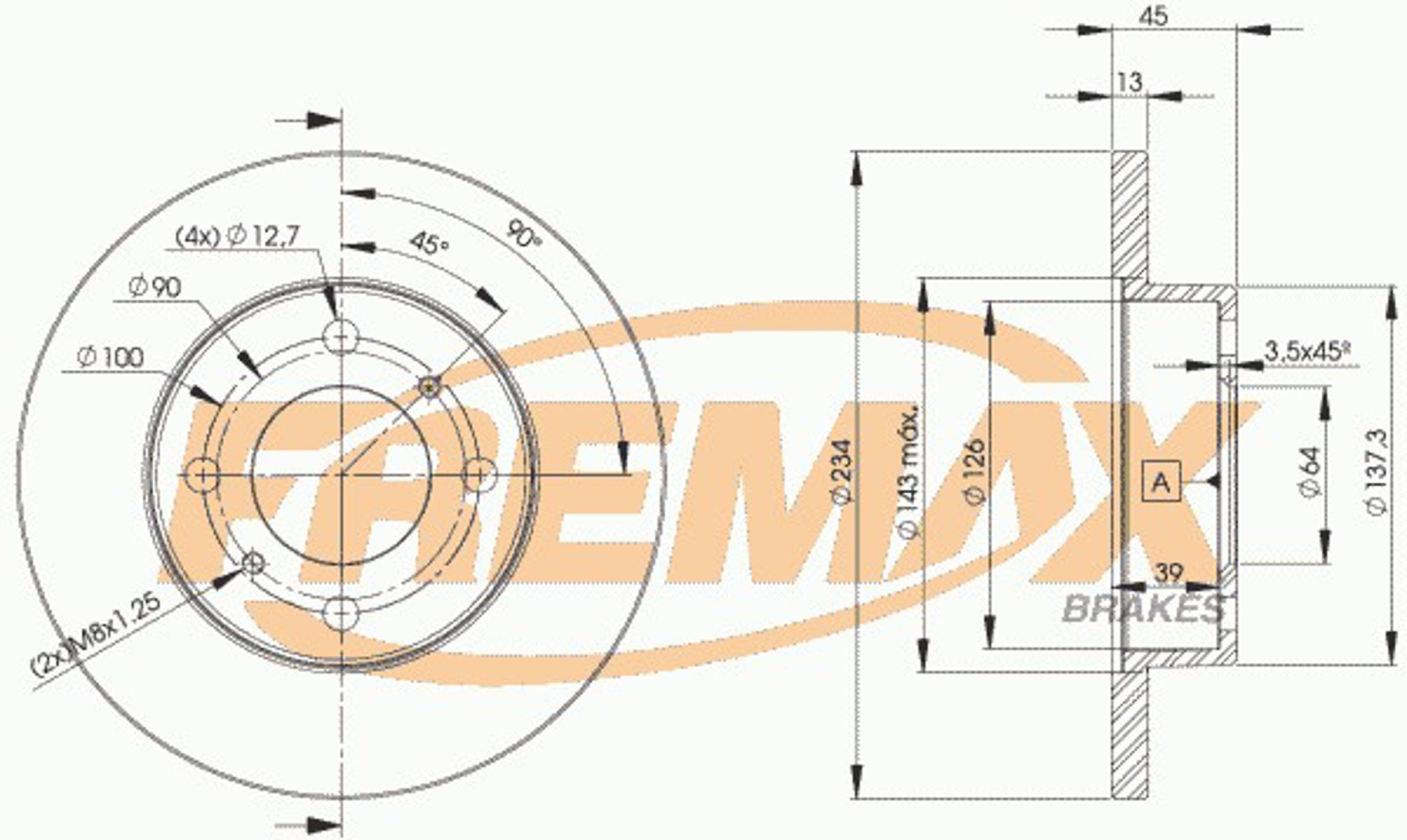 Диск тормозной FREMAX BD-9280