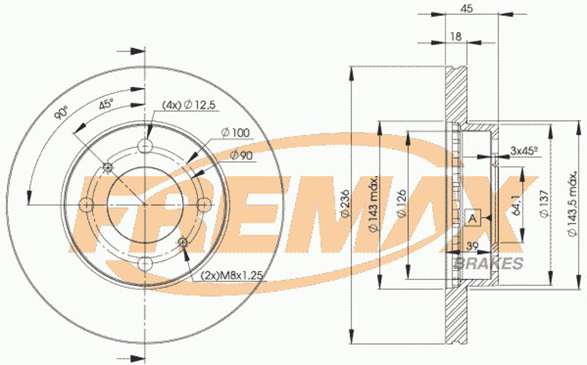 Диск тормозной FREMAX BD-9282