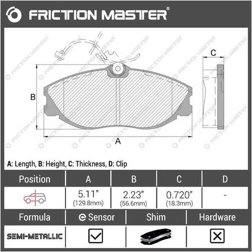 MKD1221 FRICTION MASTER Колодки тормозные дисковые