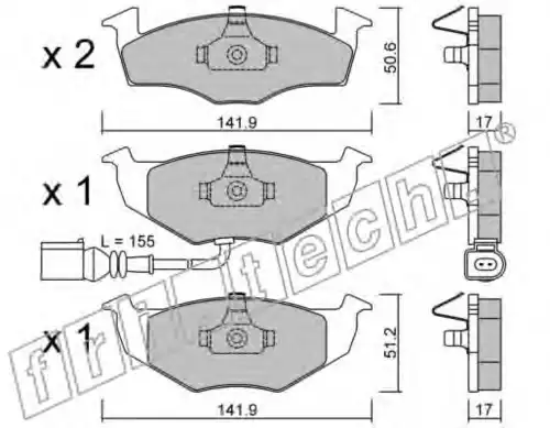 Тормозные колодки FRI.TECH. 215.3