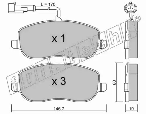 Тормозные колодки FRI.TECH. 546.1