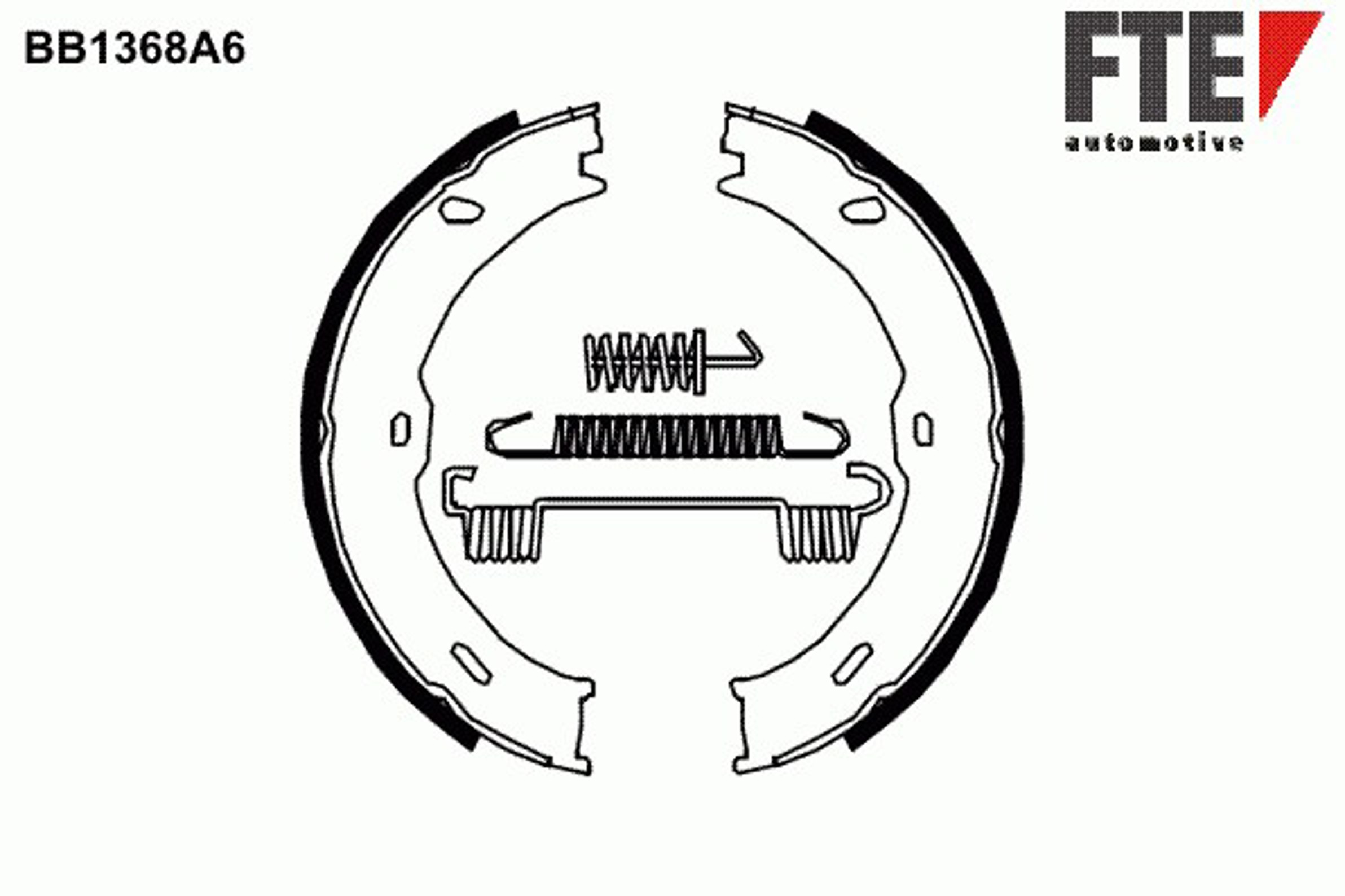 Комплект тормозных колодок стояночная тормозная система FTE BB1368A6