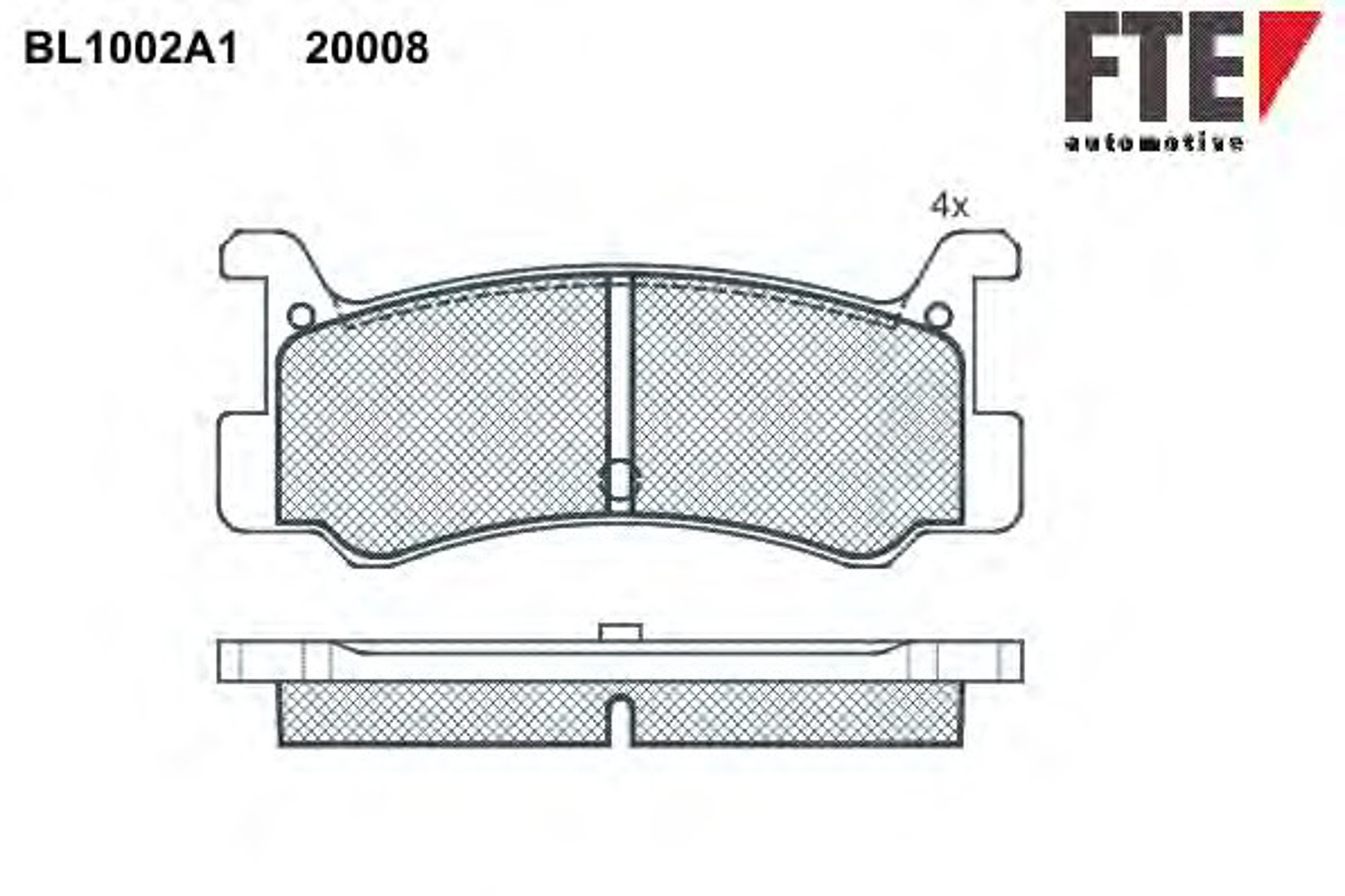 BL1002A1 FTE Колодки тормозные дисковые