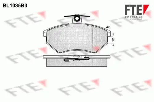 BL1035B3 FTE Колодки тормозные дисковые