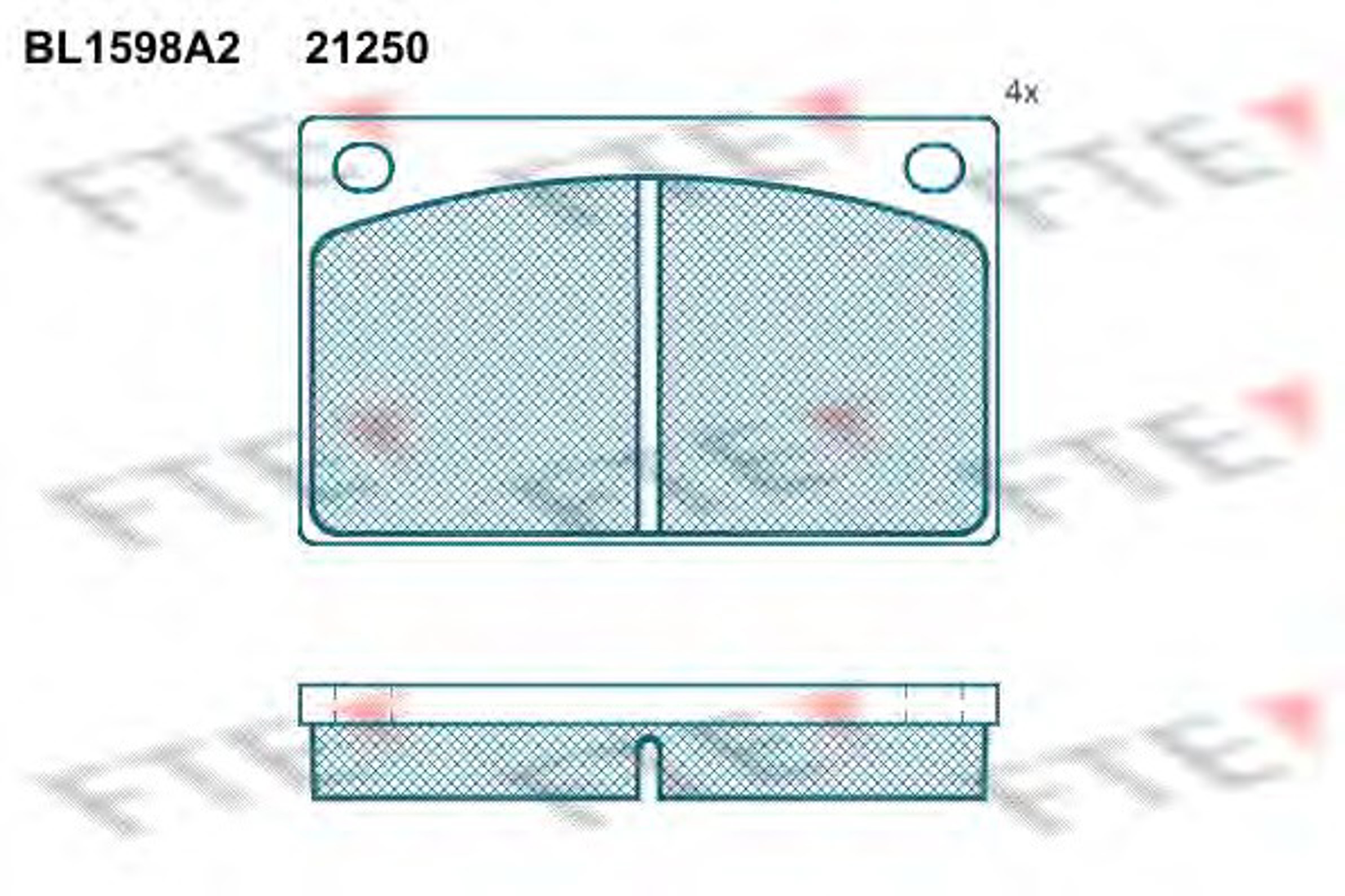 Колодки тормозные дисковые FTE BL1072A1