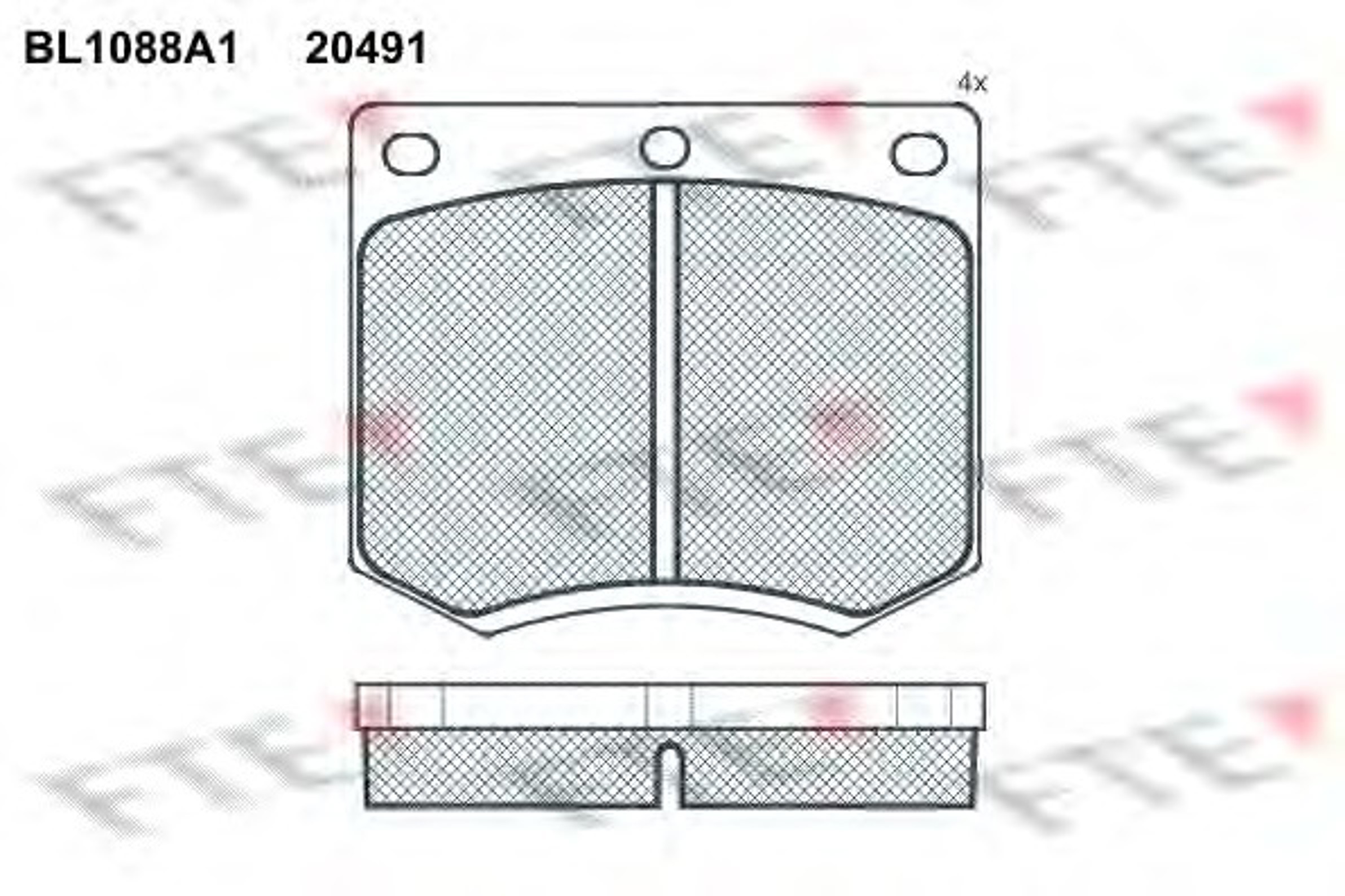 BL1088A1 FTE Колодки тормозные дисковые