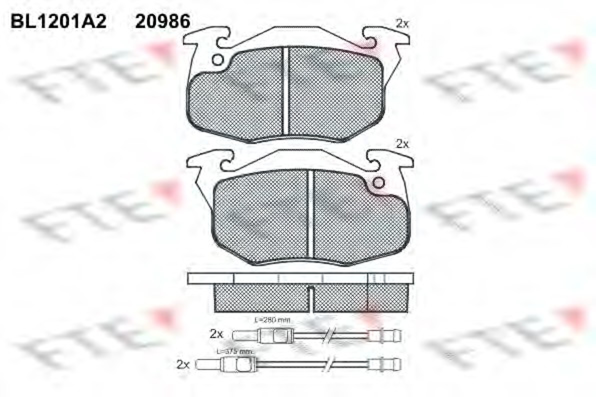 BL1201A2 FTE Колодки тормозные дисковые