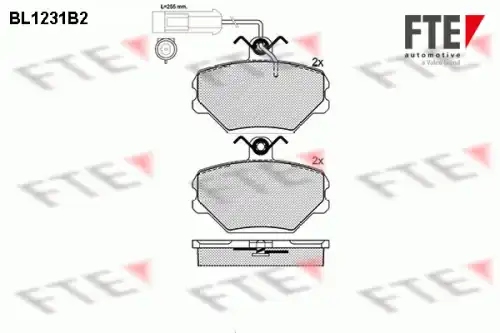 Колодки тормозные дисковые FTE BL1231B2