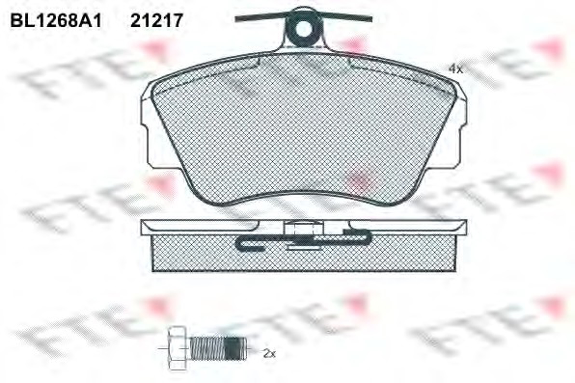 Колодки тормозные дисковые FTE BL1268A1